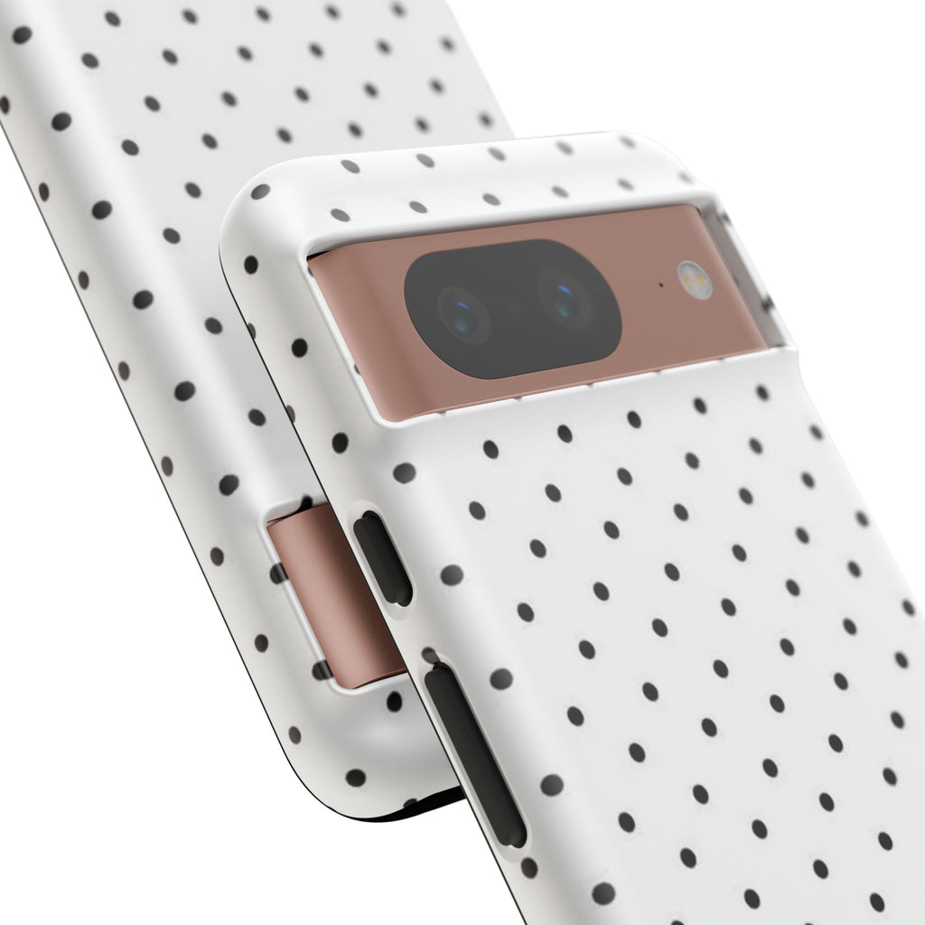 White & Black Polka Dot Phone Case