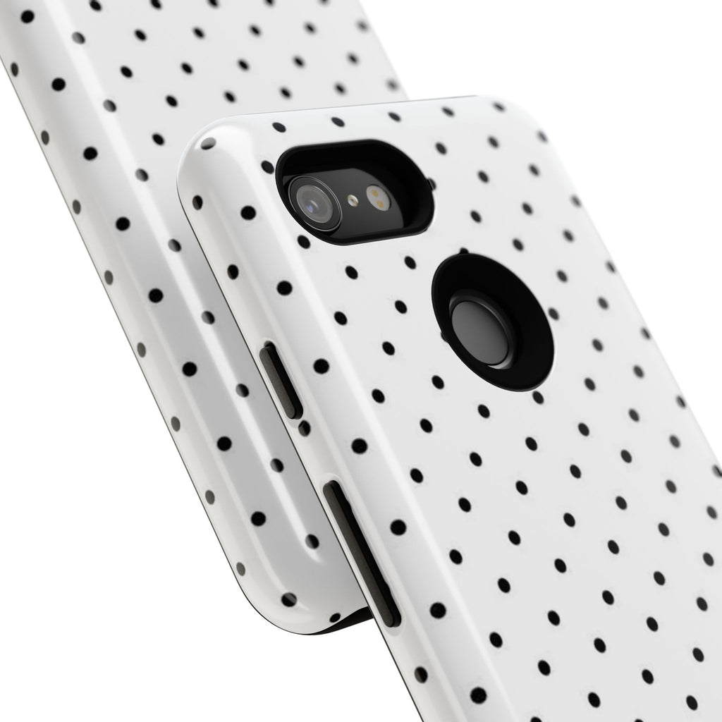 White & Black Polka Dot Phone Case
