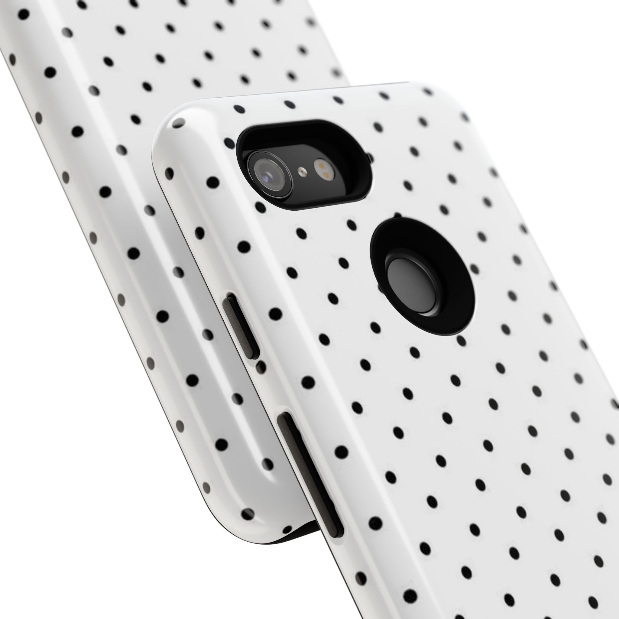White & Black Polka Dot Phone Case
