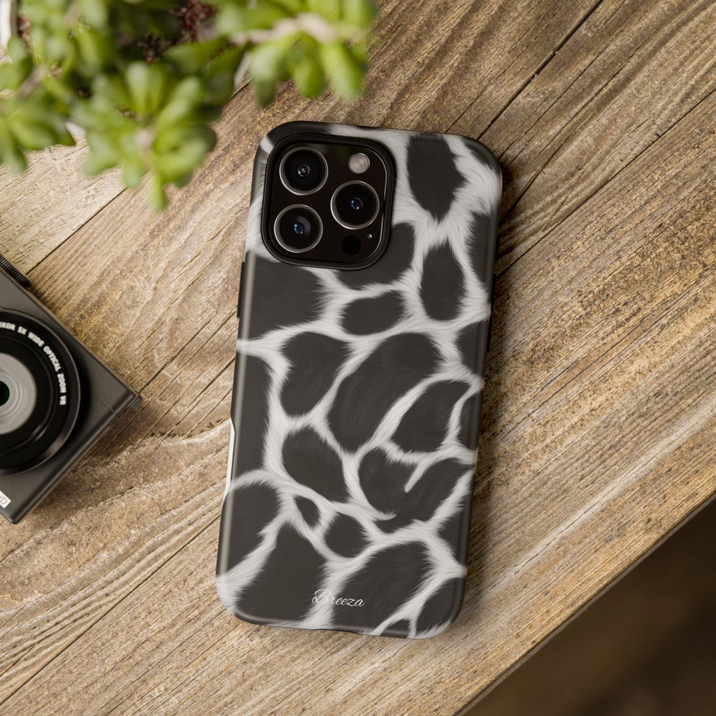 Furry Cow Print Phone Case