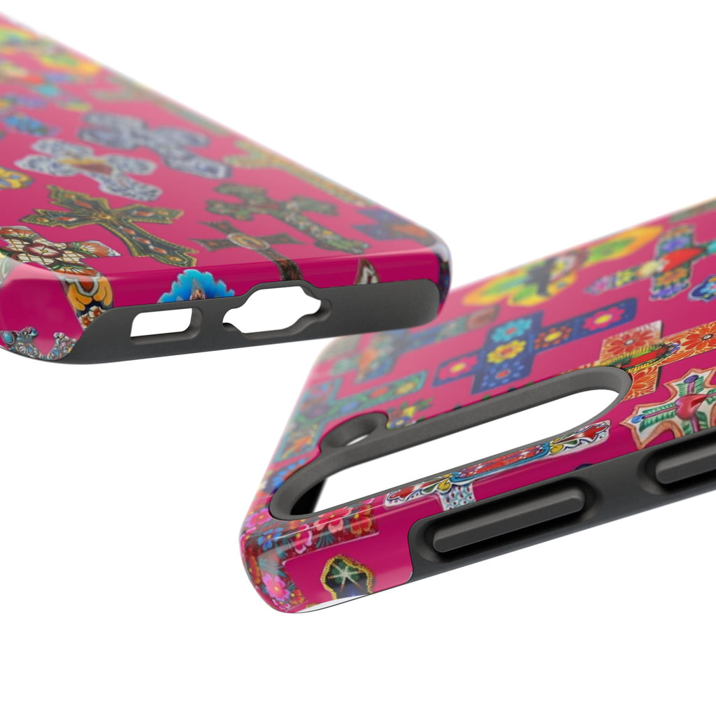 Pink Cross Phone Case