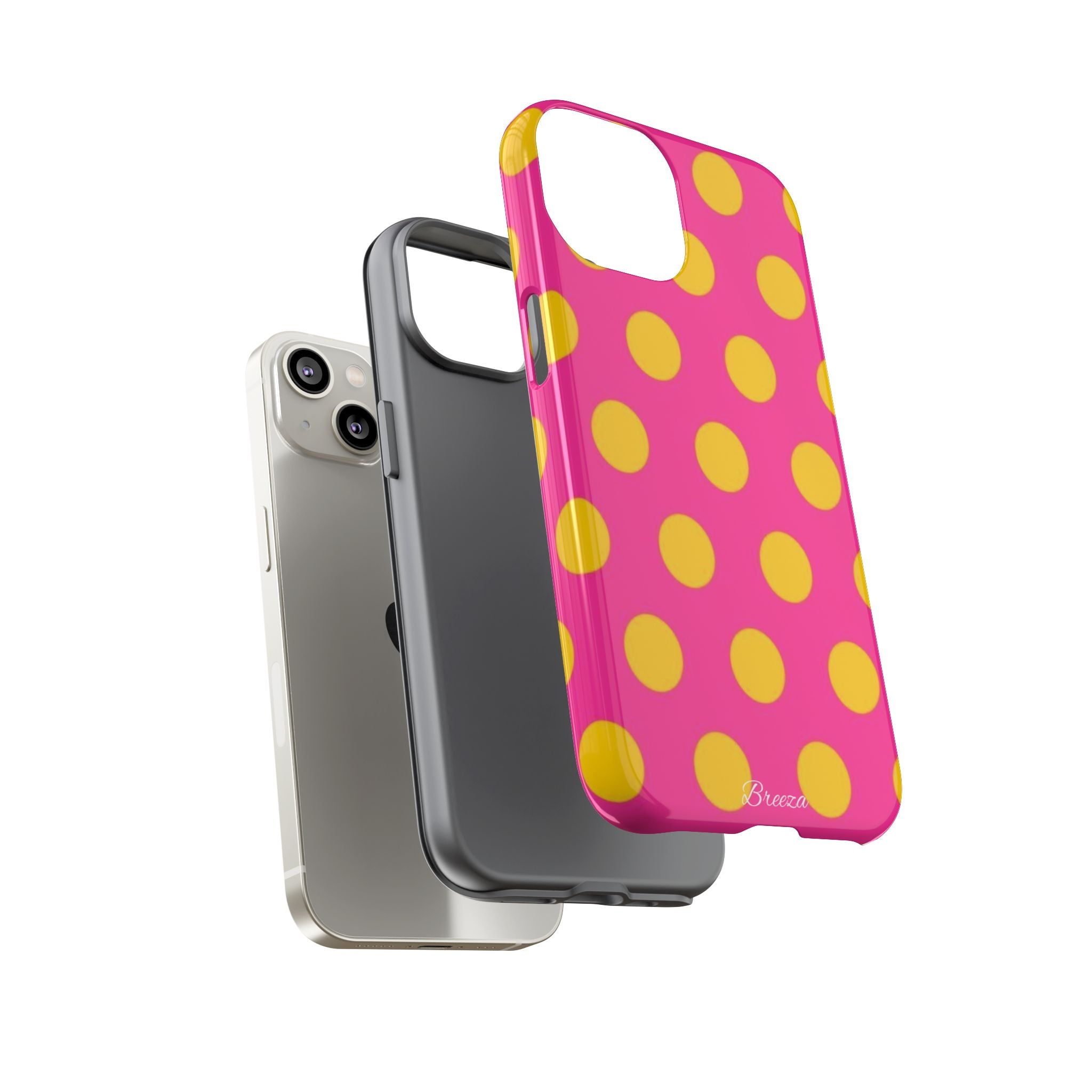 Pink & Yellow Dot Phone Case