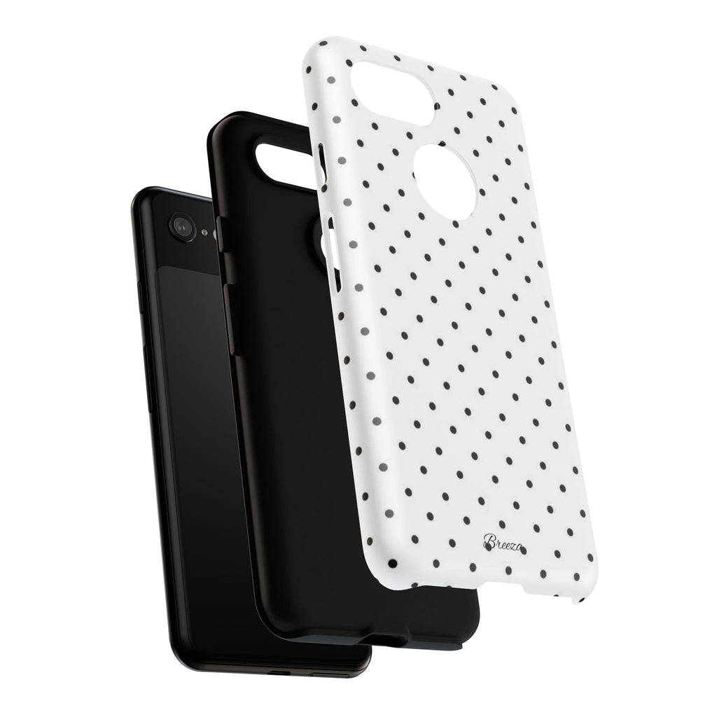 White & Black Polka Dot Phone Case