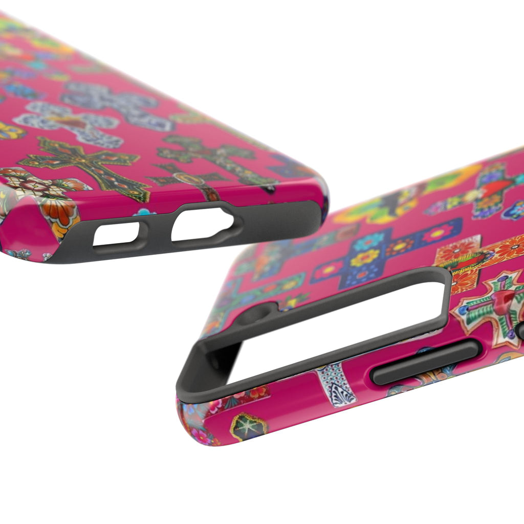Pink Cross Phone Case