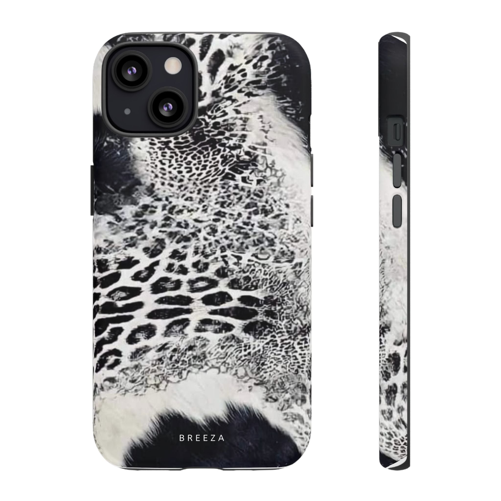 Black & White Leopard Print