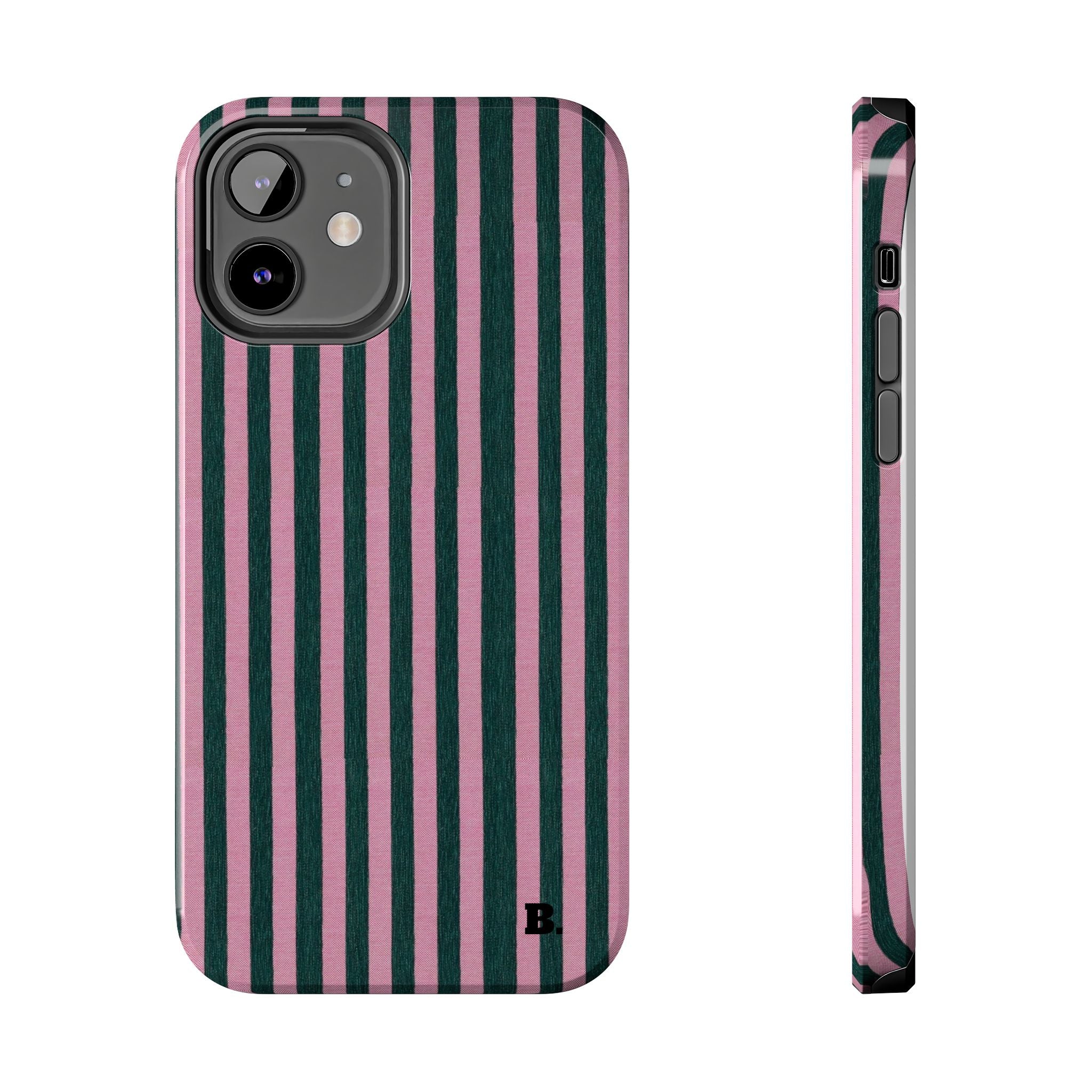 Pink & Green Striped Case