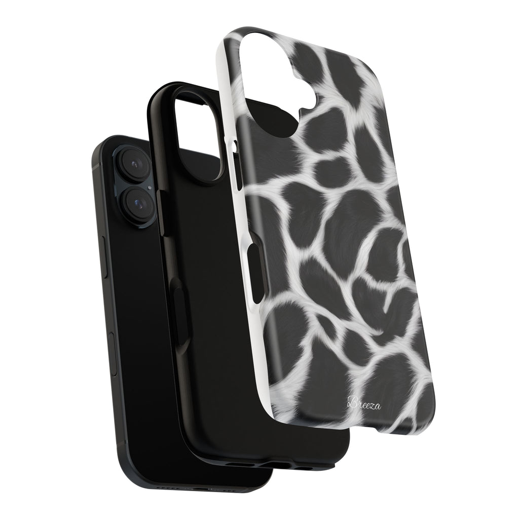 Furry Cow Print Phone Case