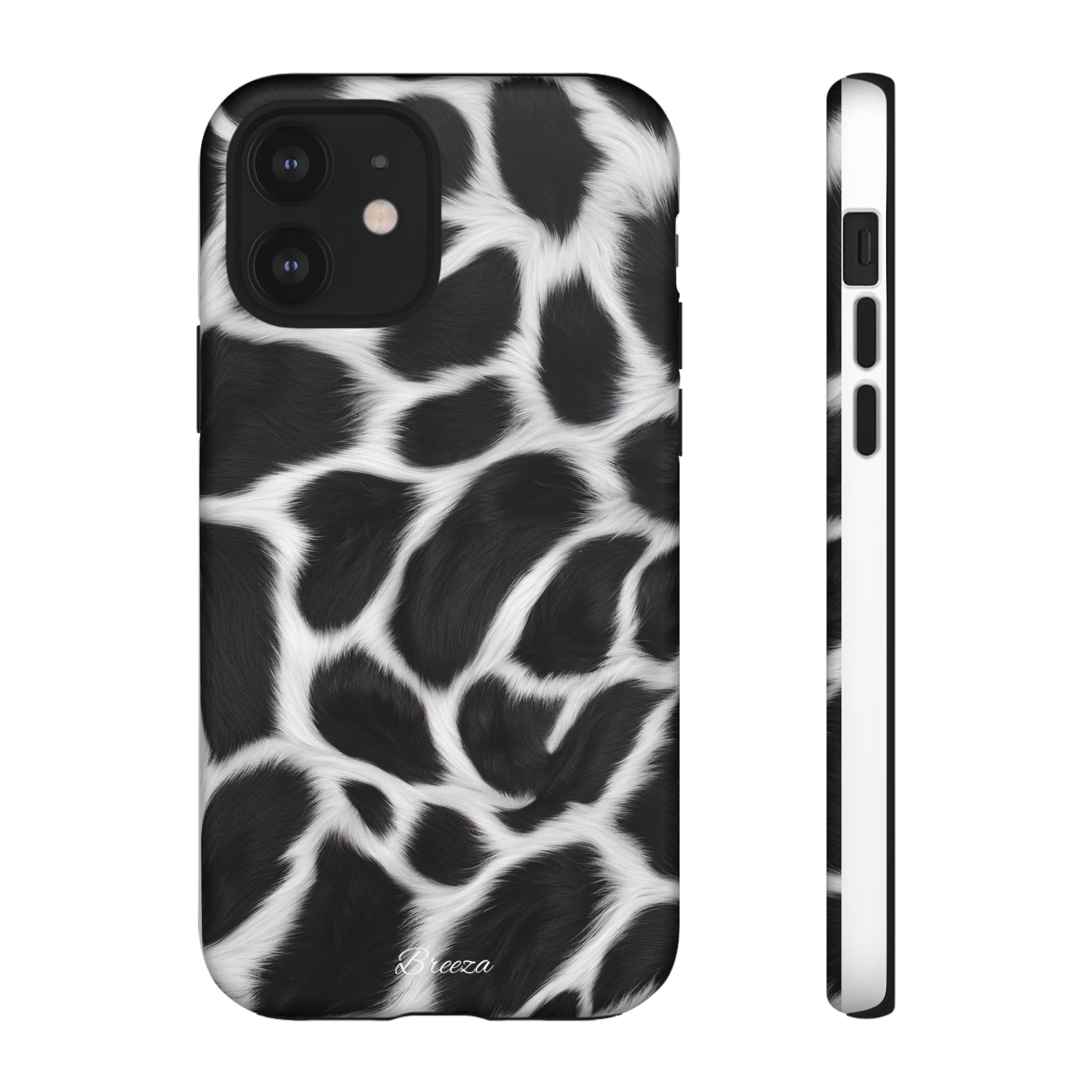 Furry Cow Print Phone Case