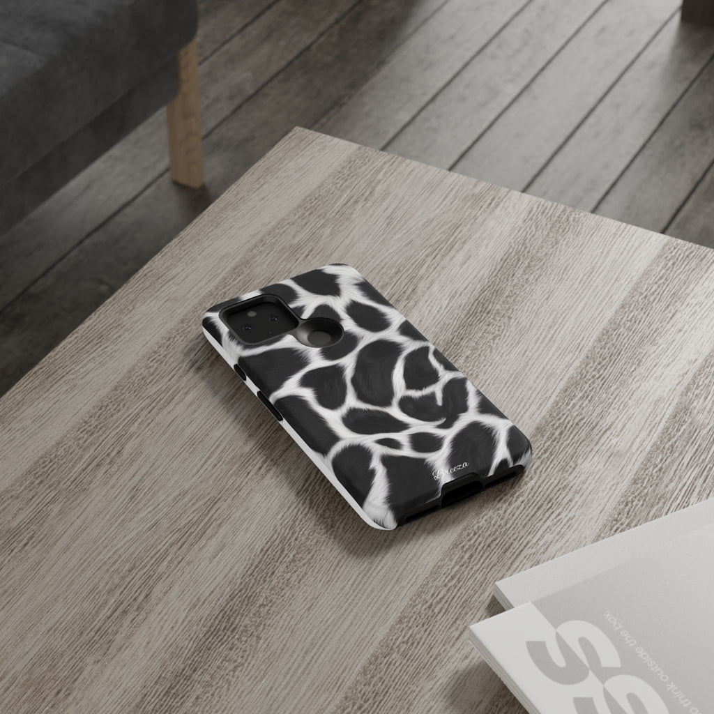 Furry Cow Print Phone Case