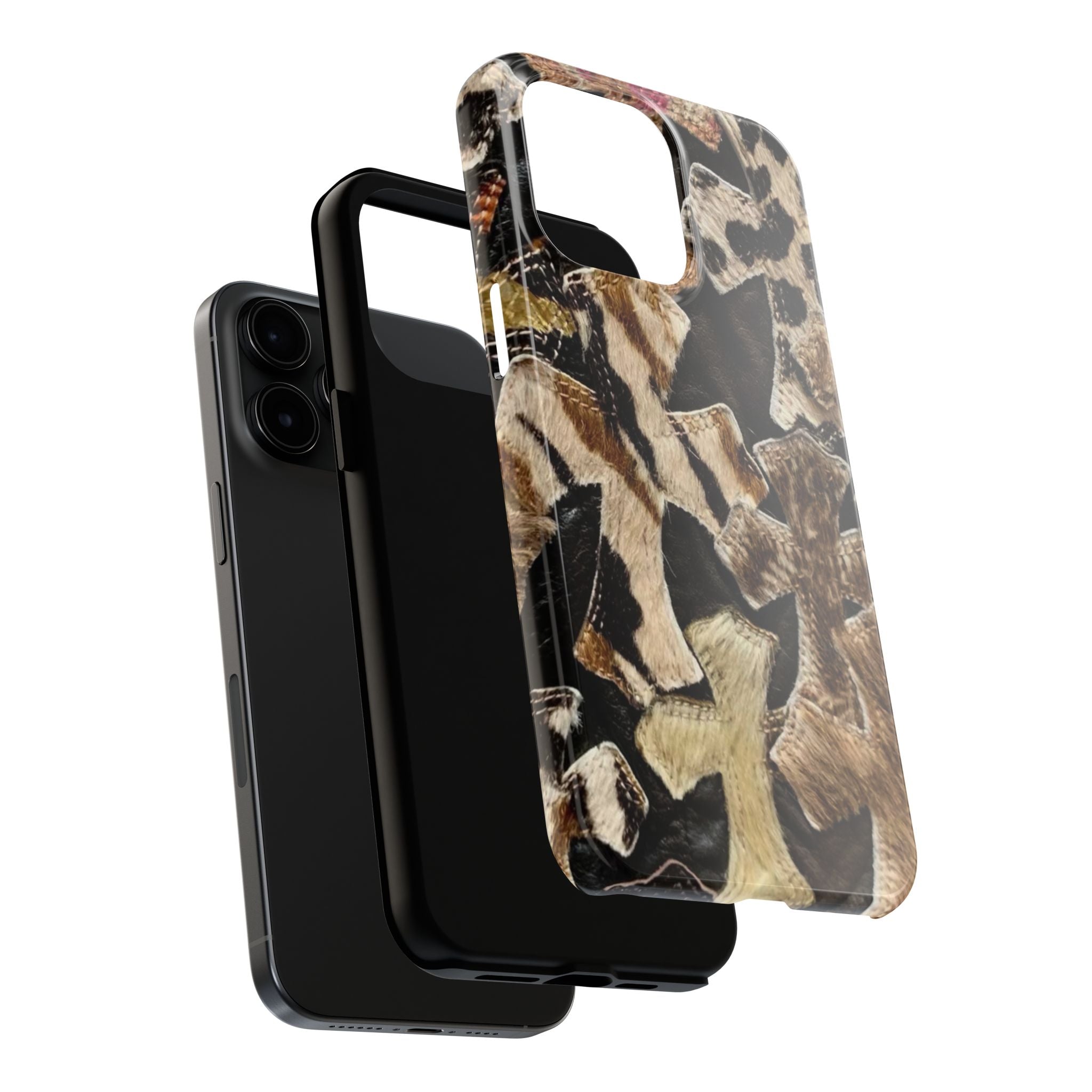 Chrome Heart Inspired Print Phone Case