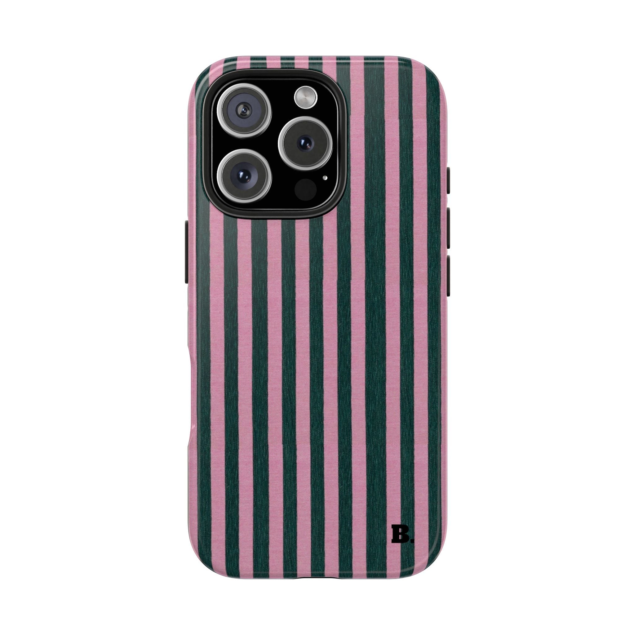 Pink & Green Striped Case
