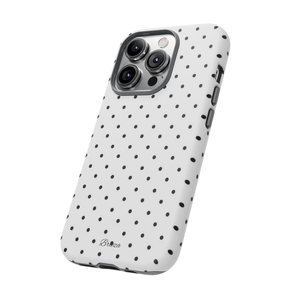 White & Black Polka Dot Phone Case