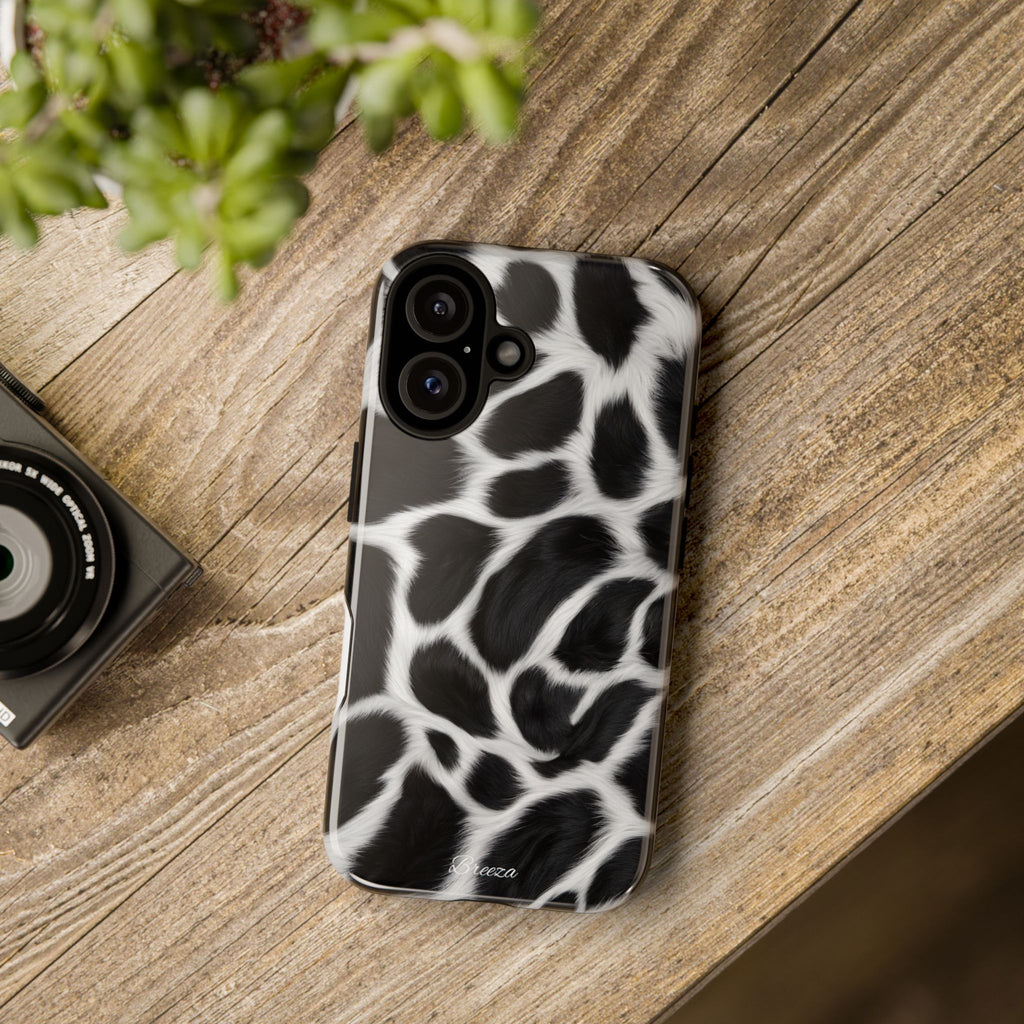 Furry Cow Print Phone Case