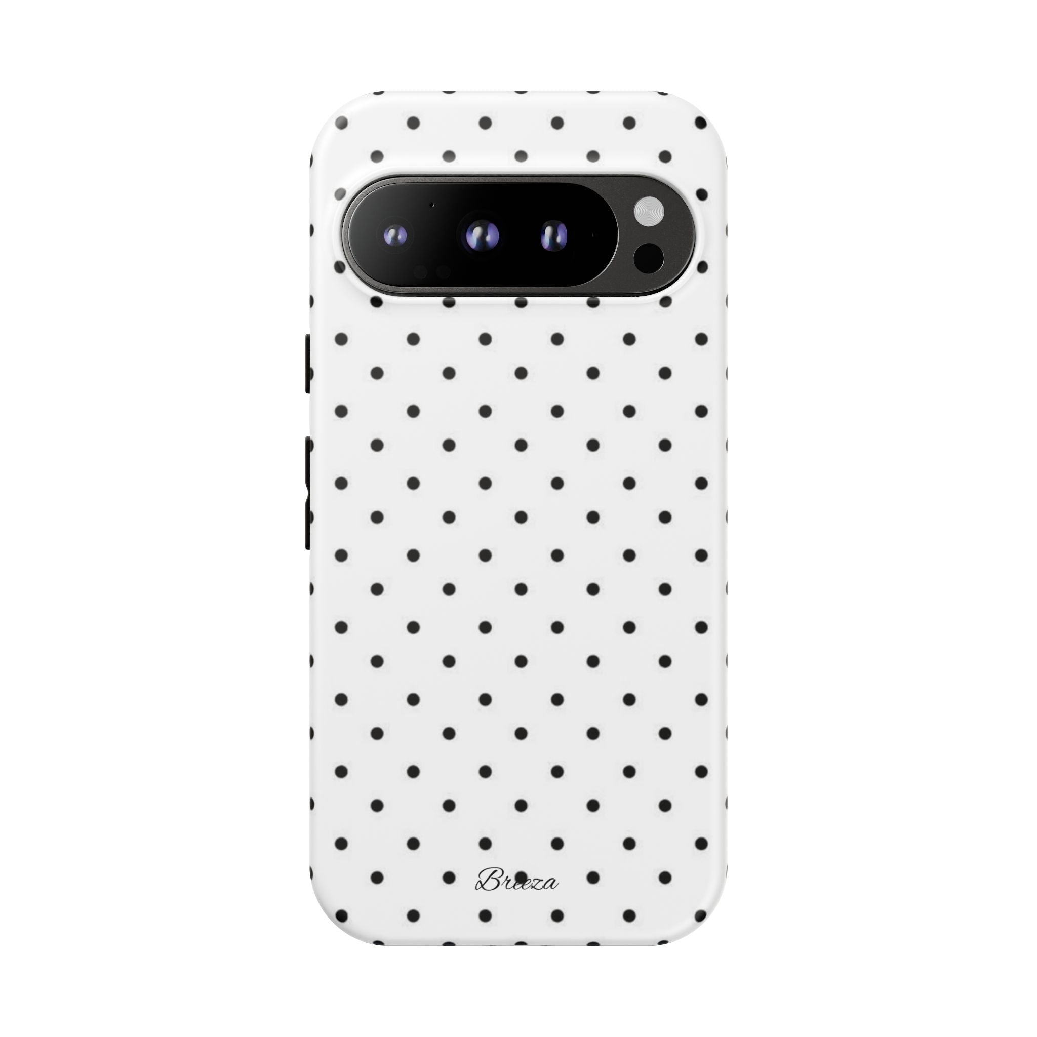 White & Black Polka Dot Phone Case