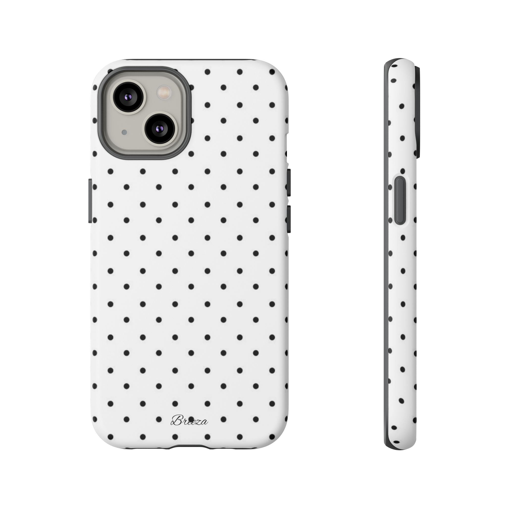 White & Black Polka Dot Phone Case