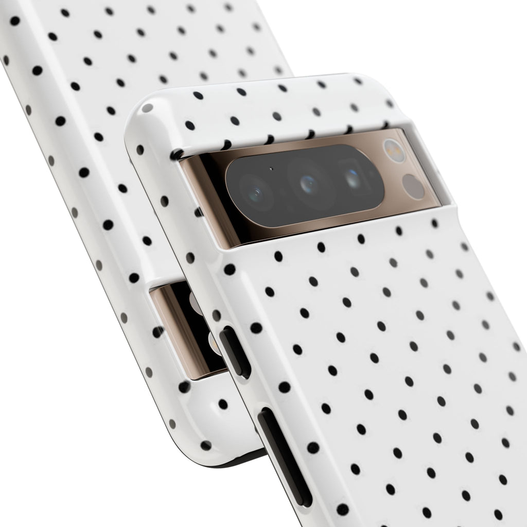 White & Black Polka Dot Phone Case