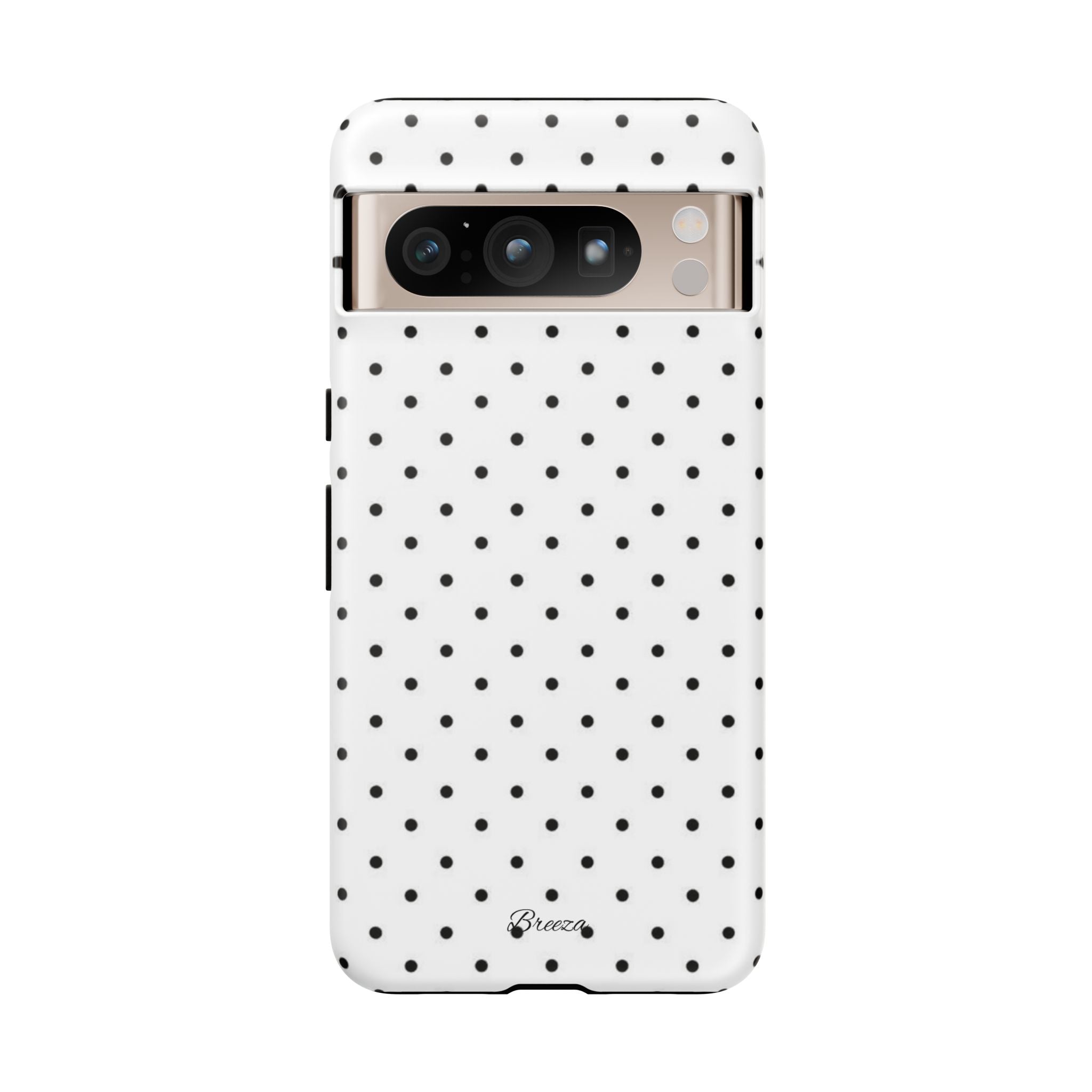 White & Black Polka Dot Phone Case
