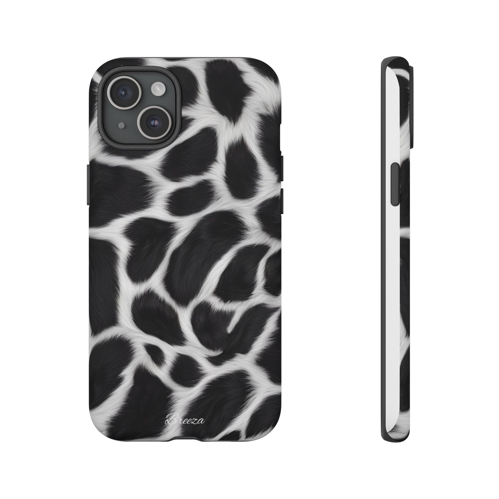 Furry Cow Print Phone Case