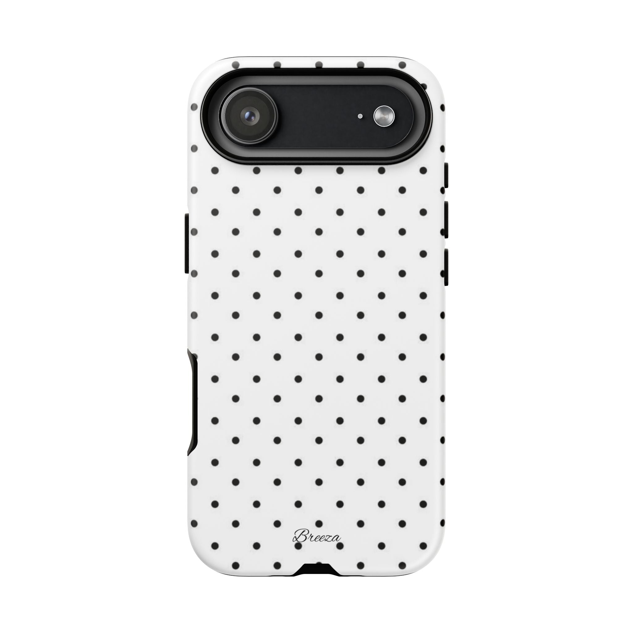 White & Black Polka Dot Phone Case