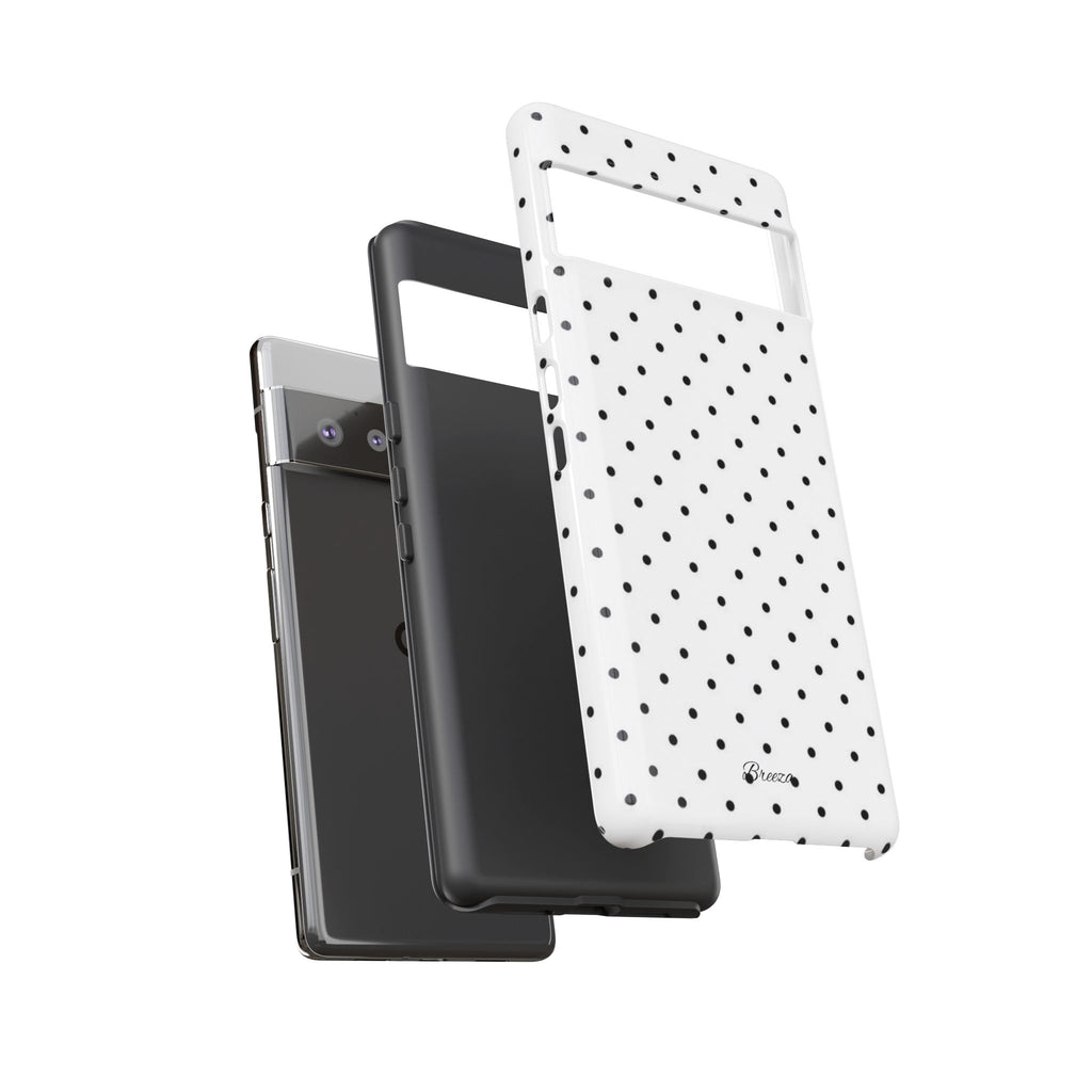 White & Black Polka Dot Phone Case