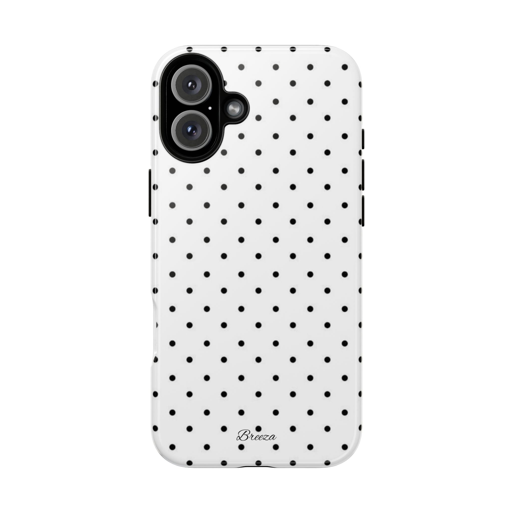 White & Black Polka Dot Phone Case