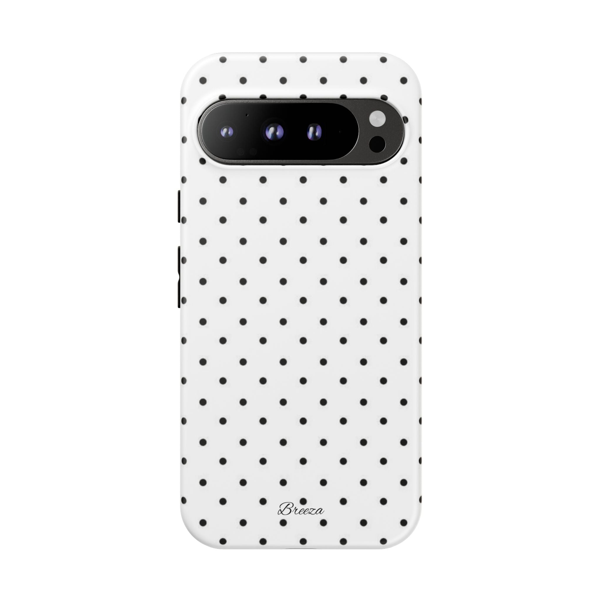 White & Black Polka Dot Phone Case