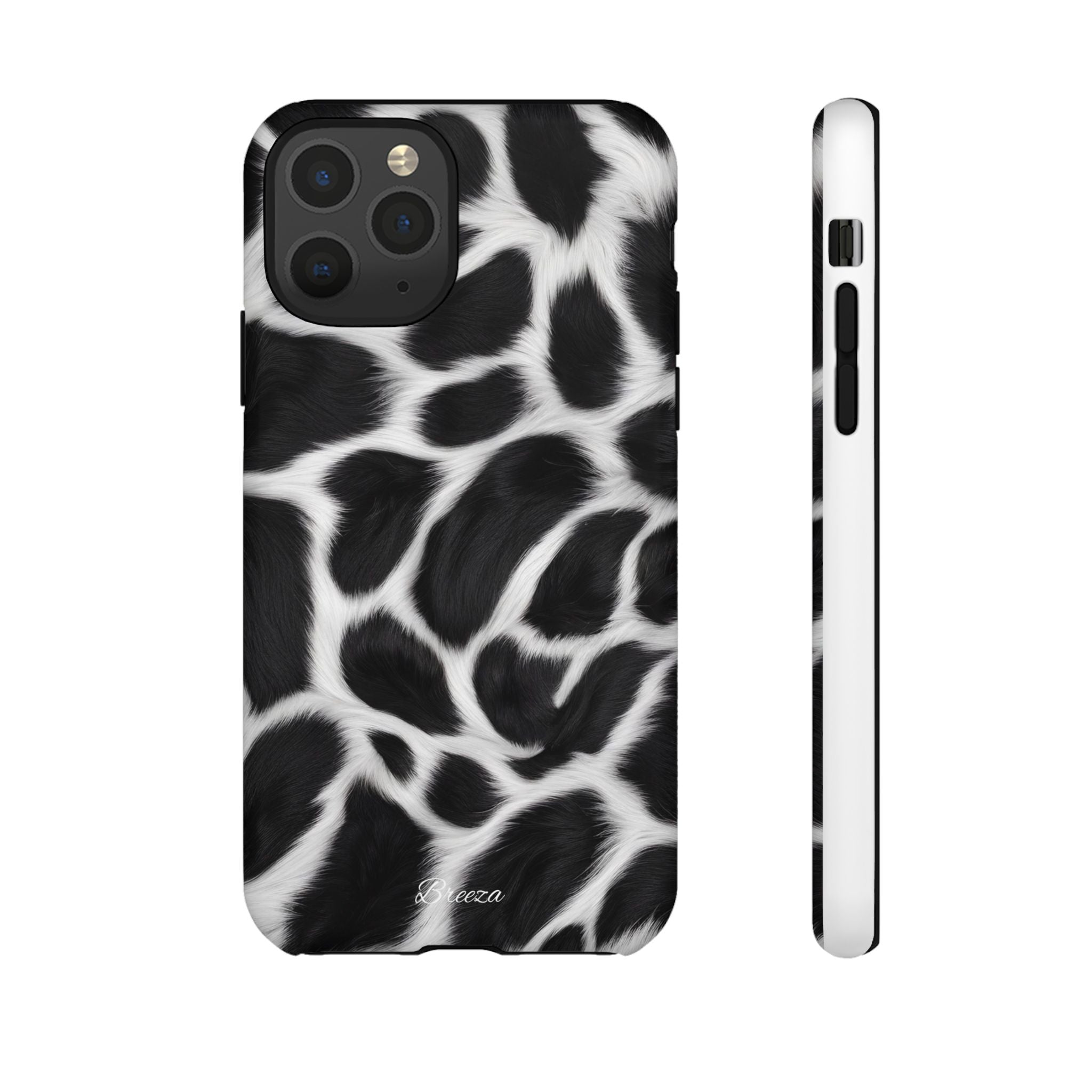 Furry Cow Print Phone Case