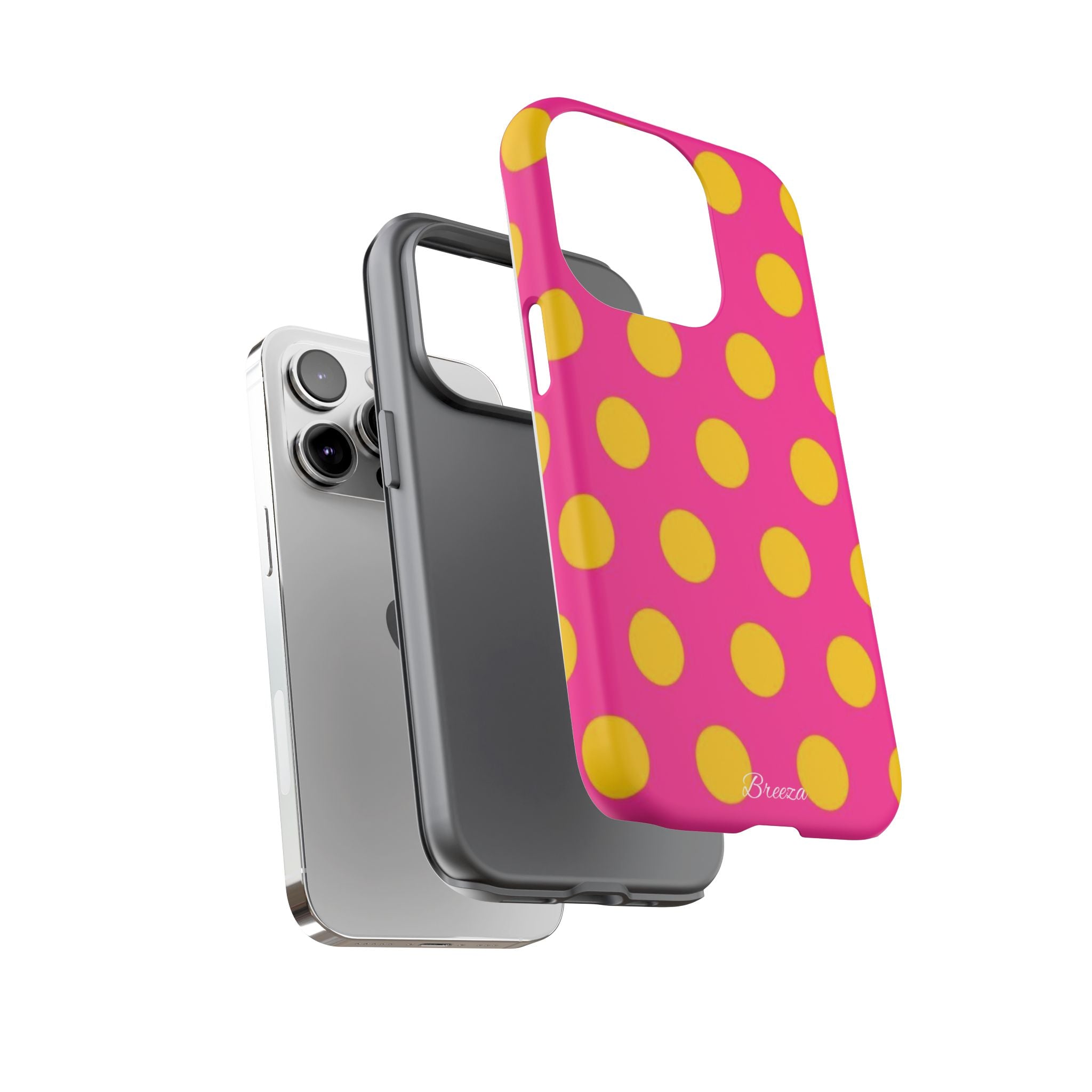 Pink & Yellow Dot Phone Case