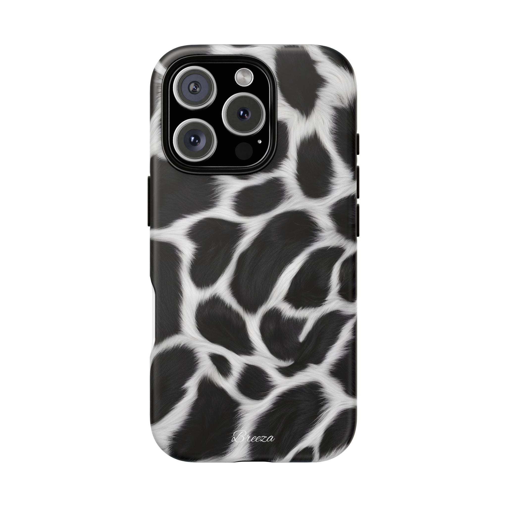 Furry Cow Print Phone Case