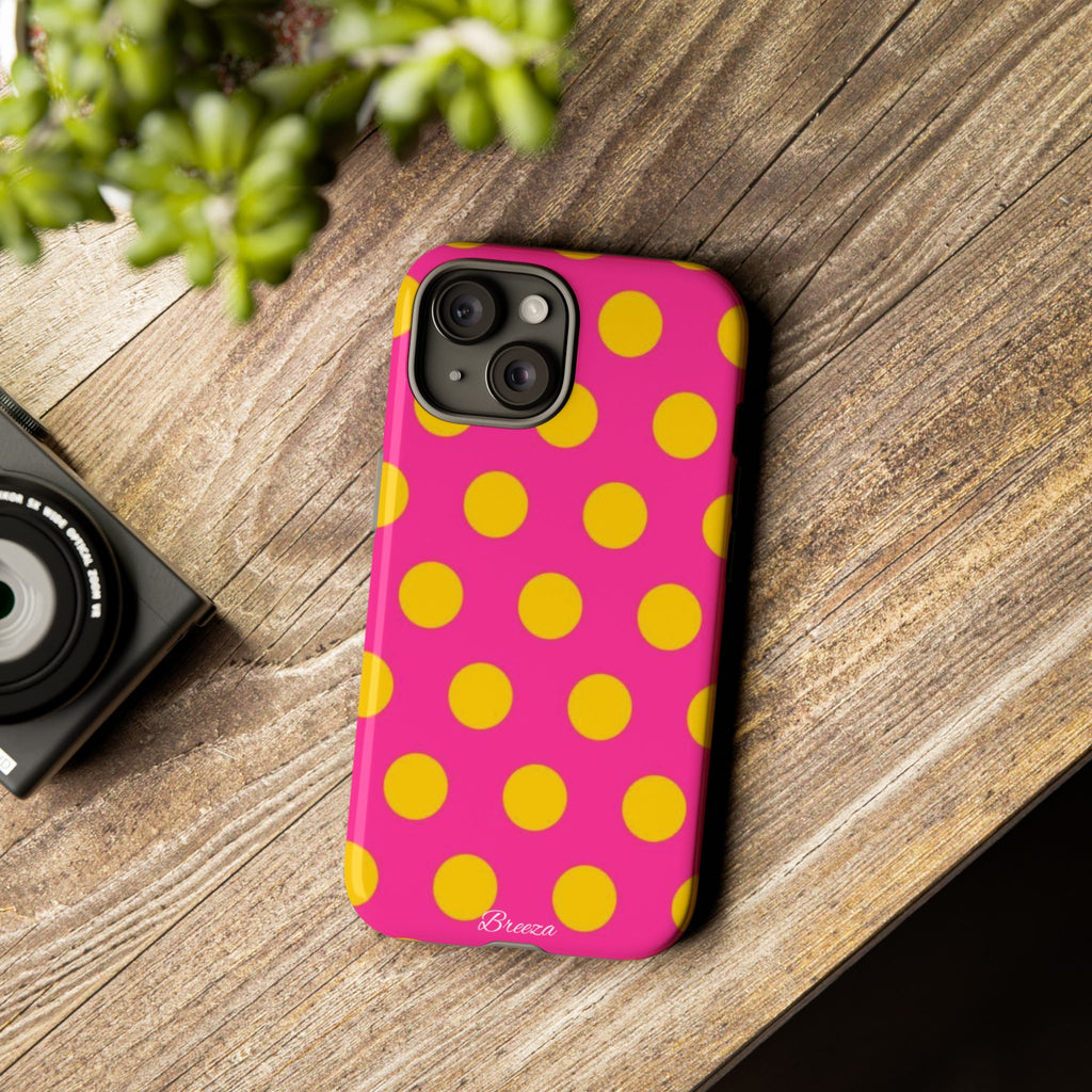 Pink & Yellow Dot Phone Case