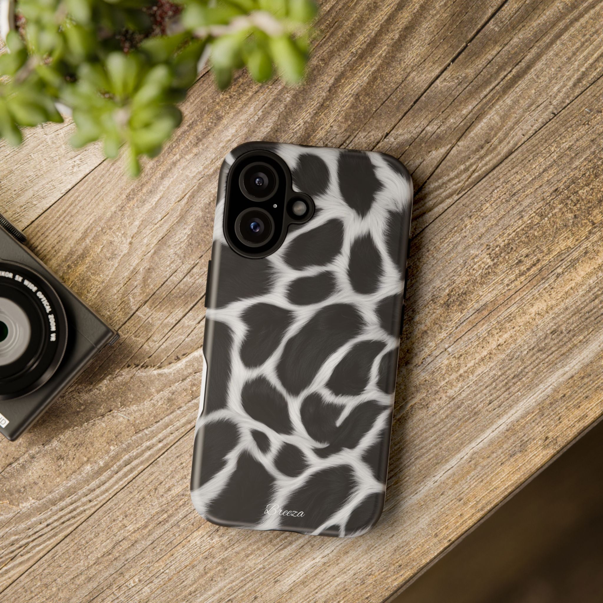 Furry Cow Print Phone Case