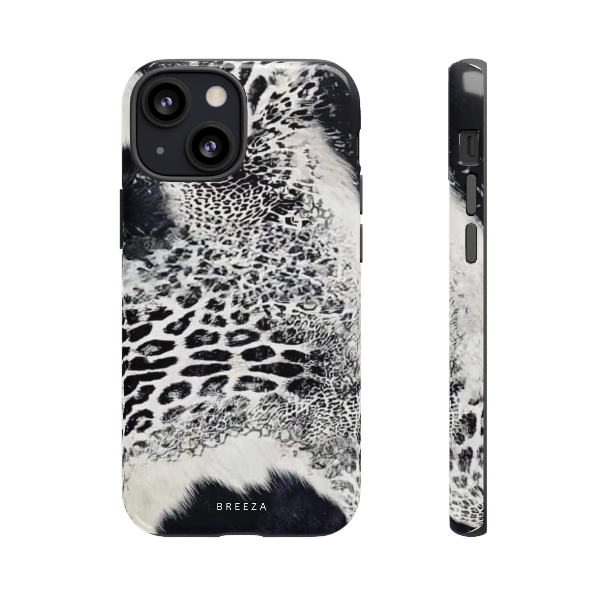 Black & White Leopard Print