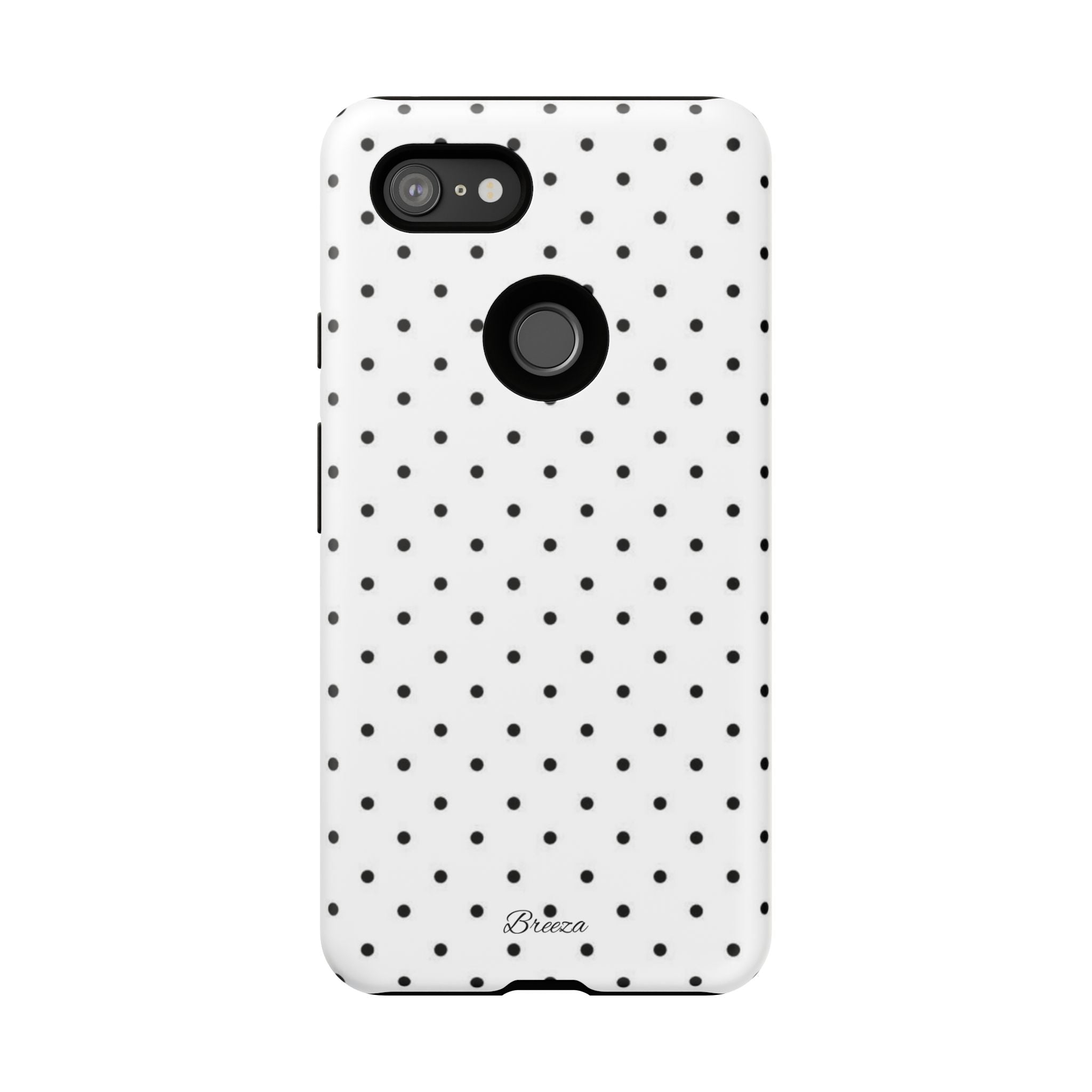 White & Black Polka Dot Phone Case