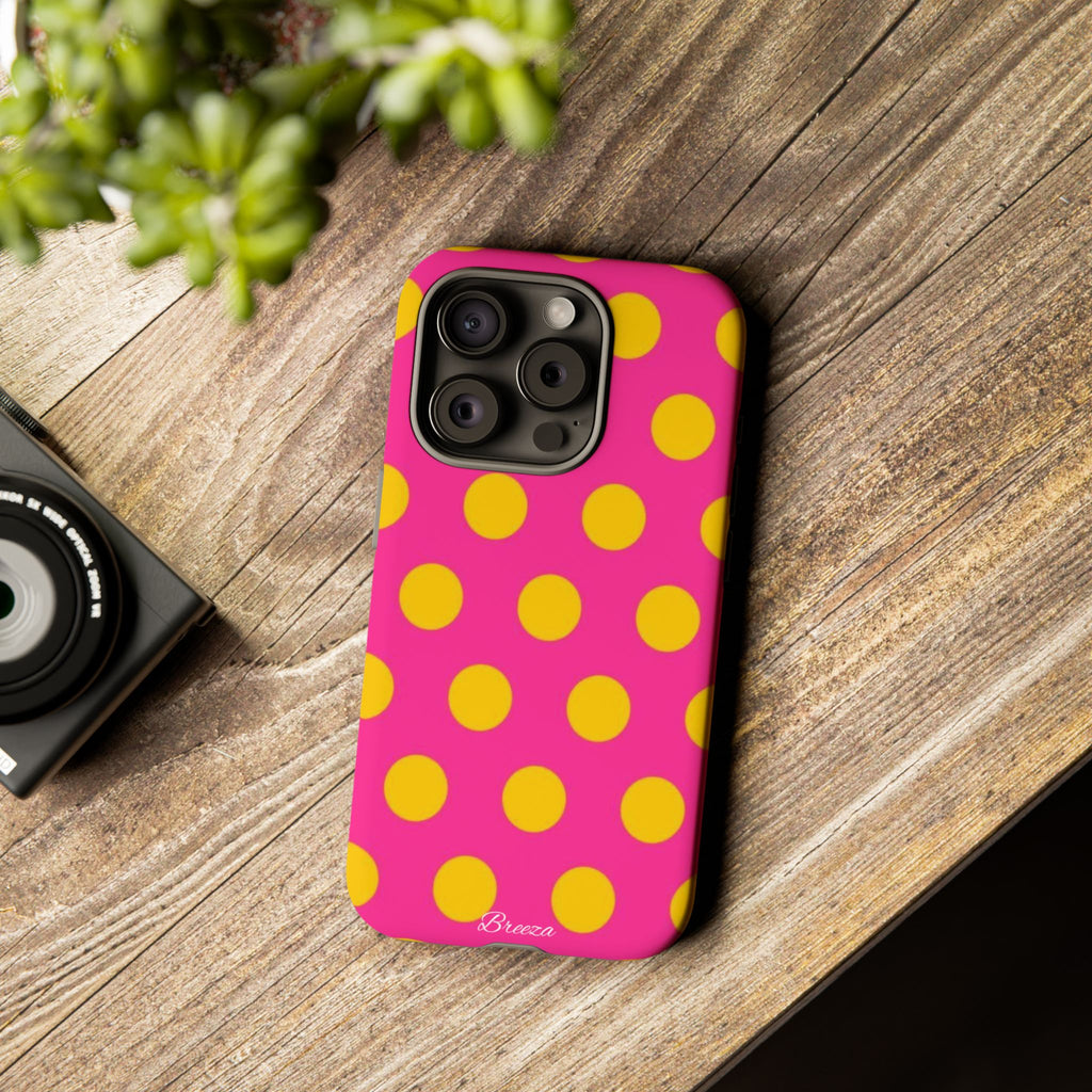 Pink & Yellow Dot Phone Case