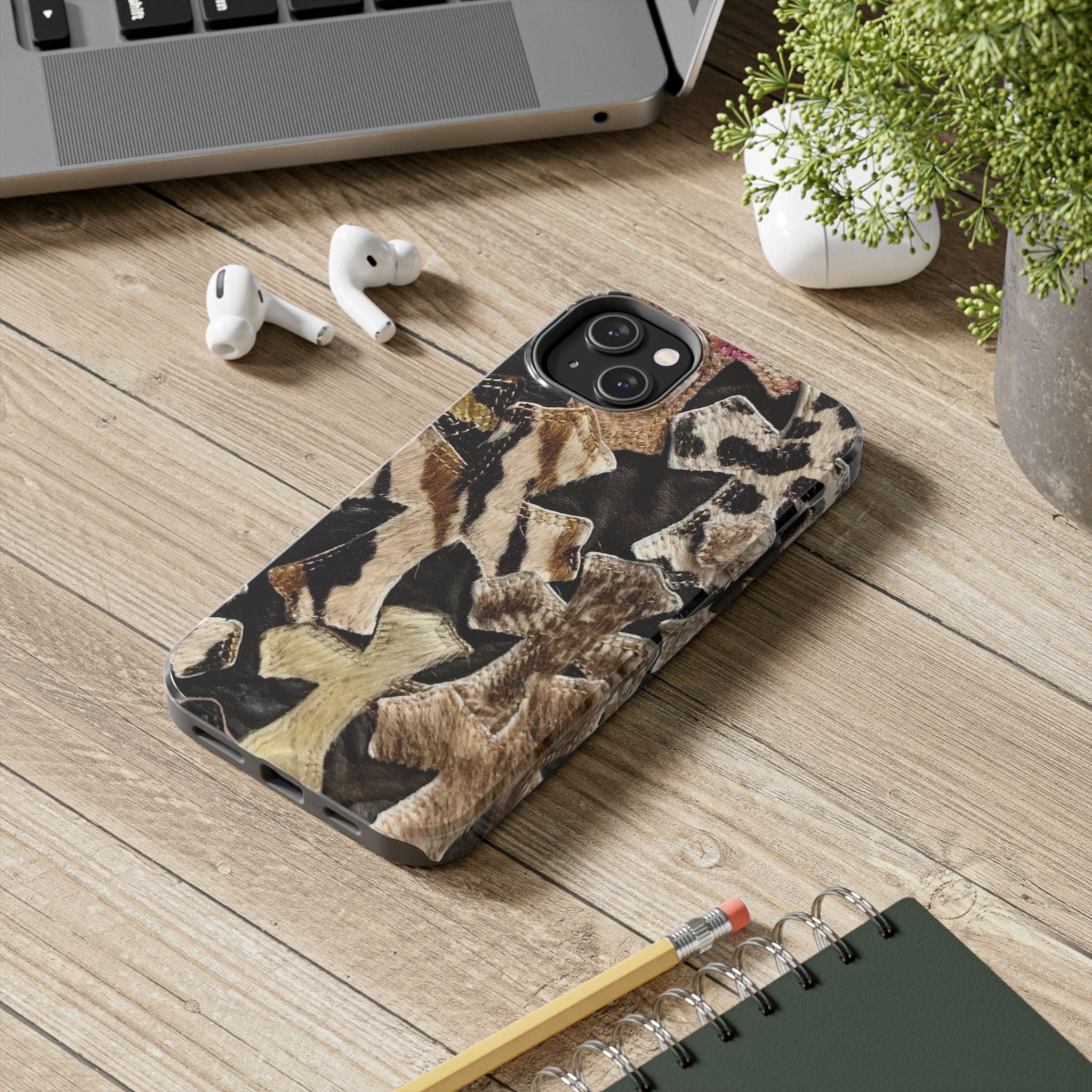 Chrome Heart Inspired Print Phone Case