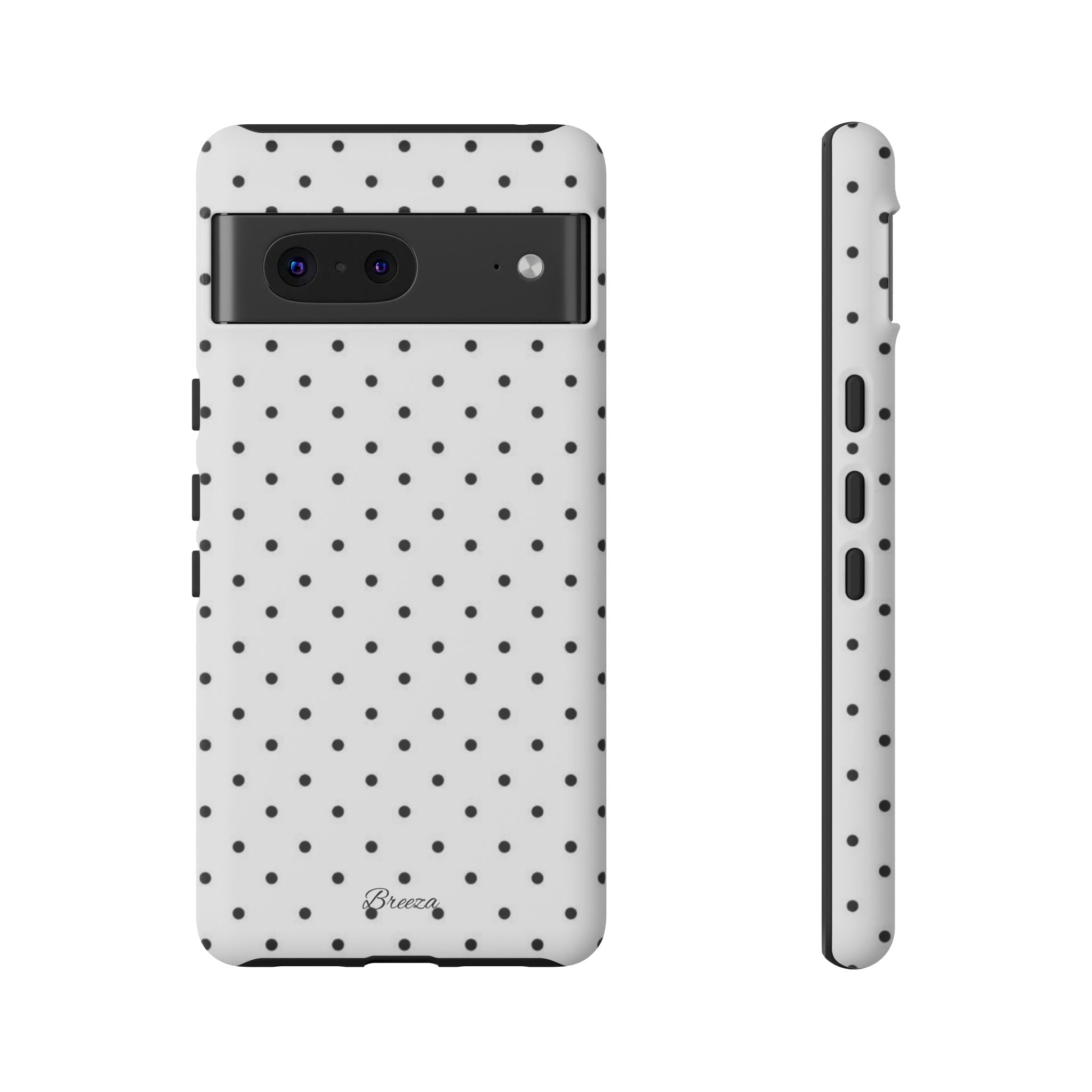 White & Black Polka Dot Phone Case