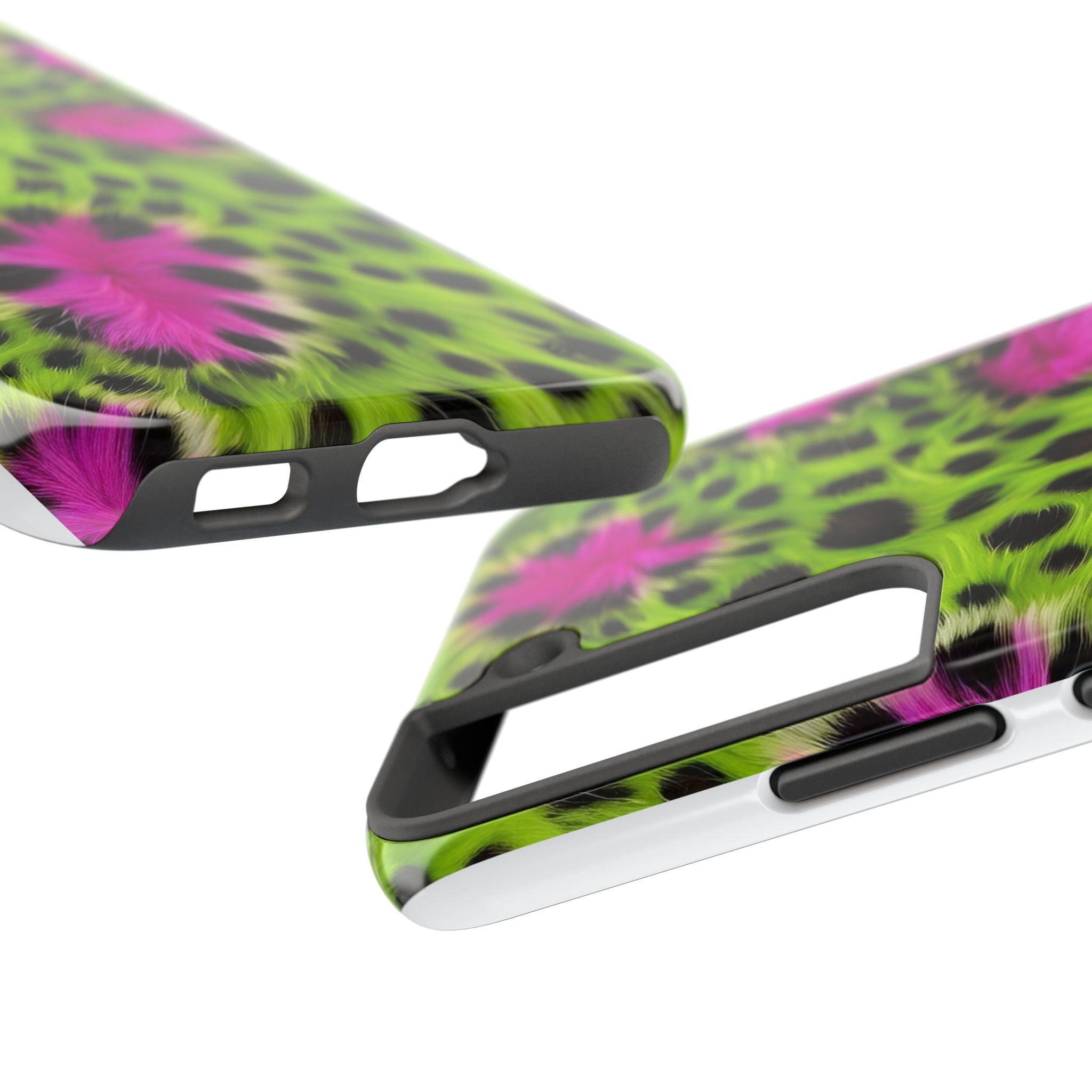 Bold Green & Pink Animal Fur Case