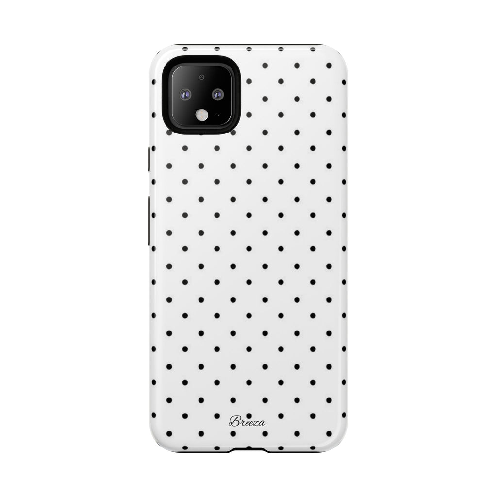 White & Black Polka Dot Phone Case