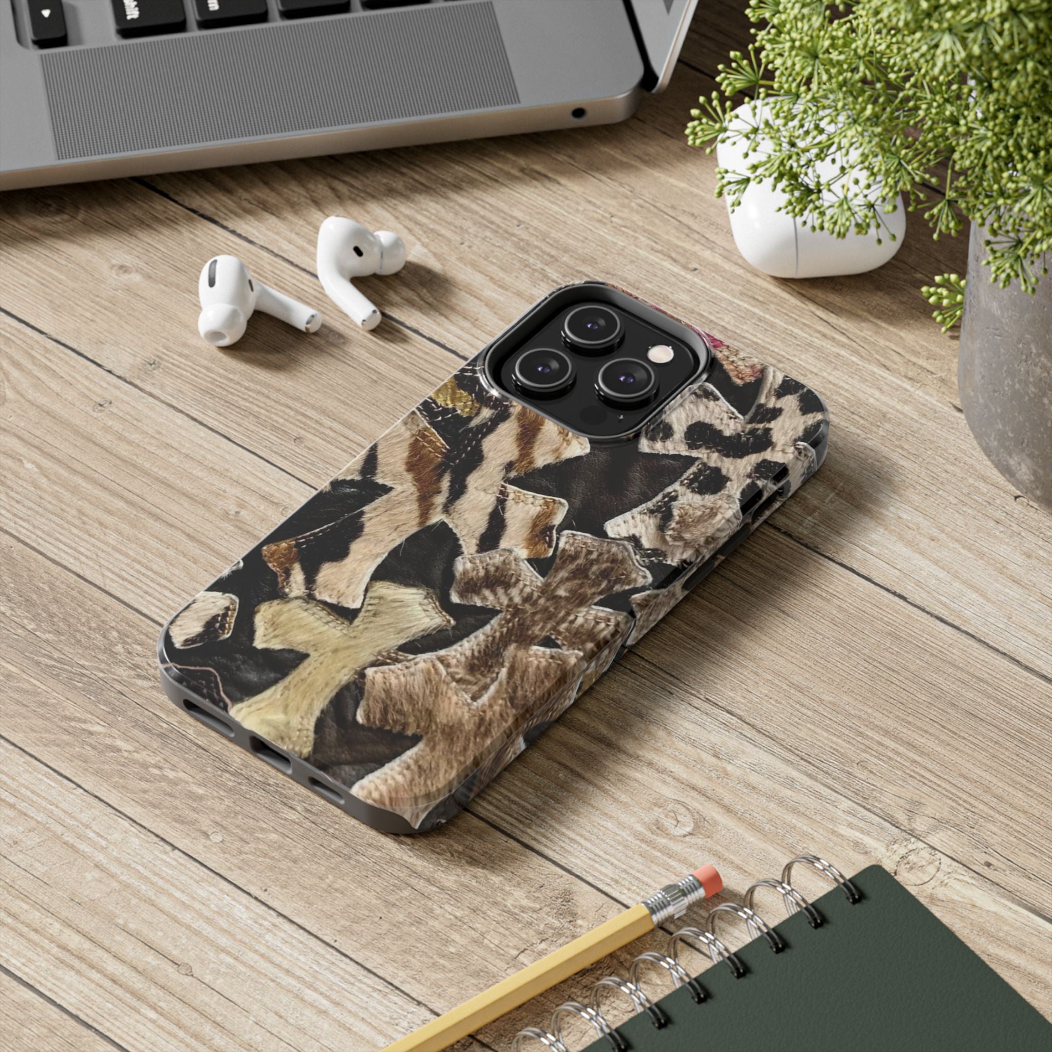 Chrome Heart Inspired Print Phone Case