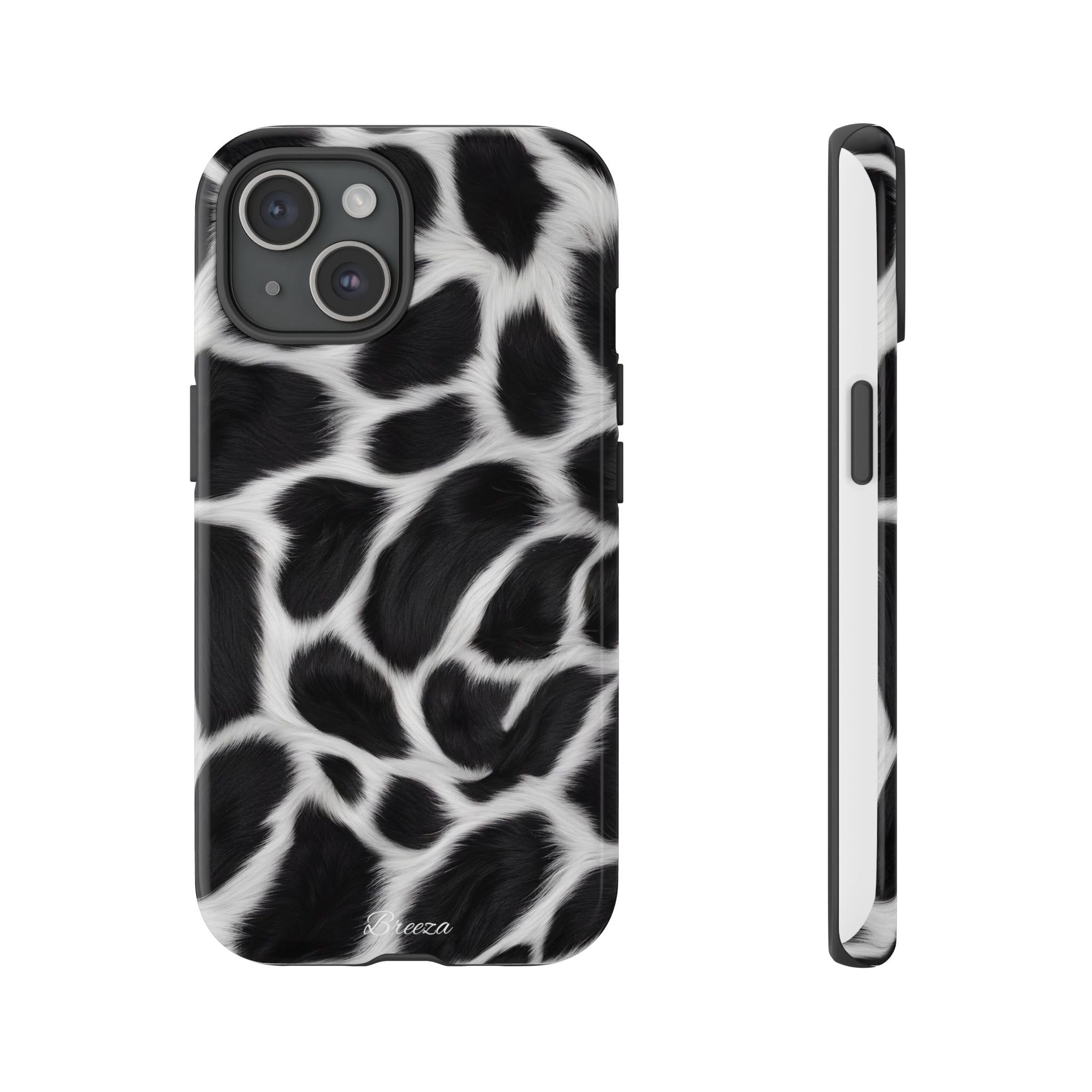Furry Cow Print Phone Case