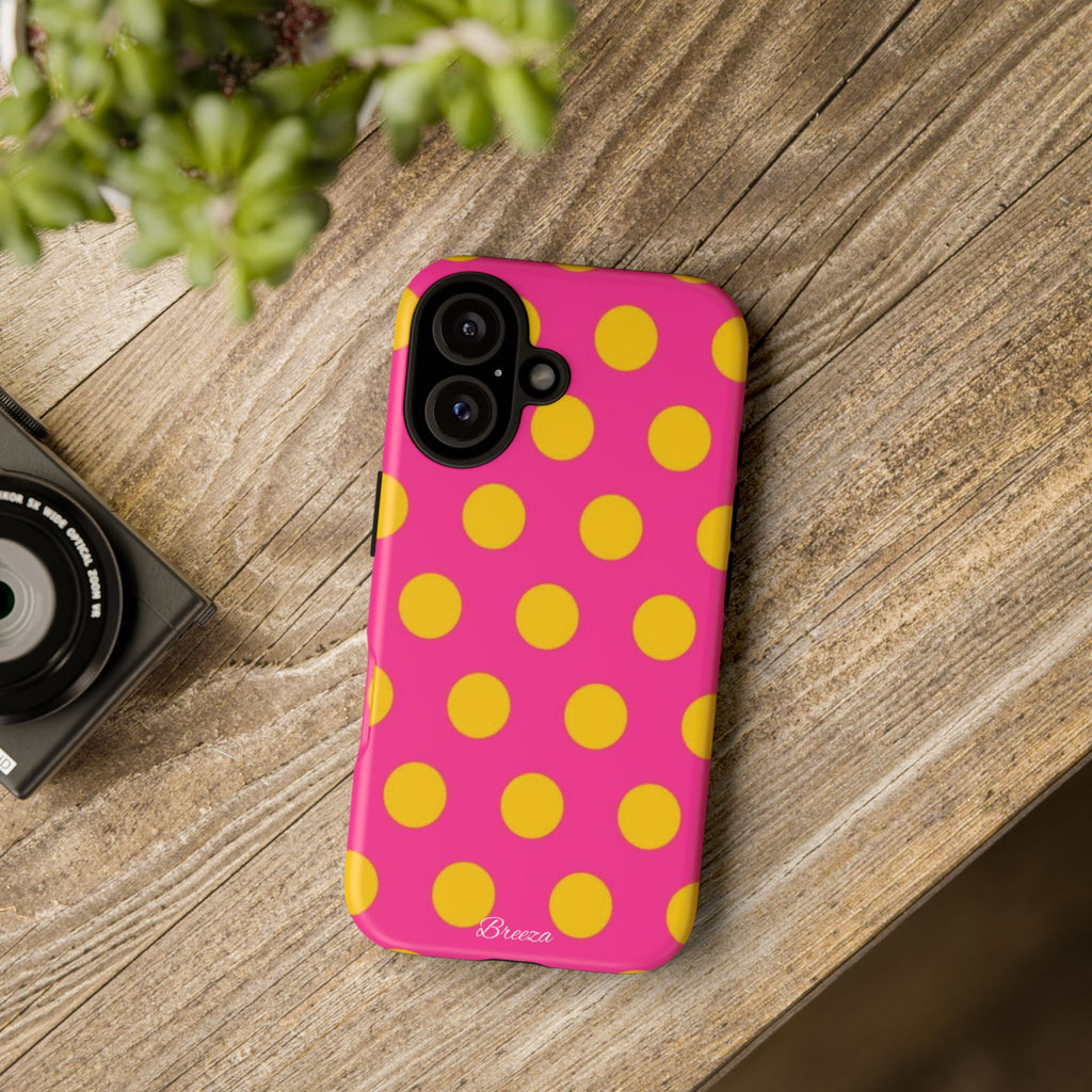 Pink & Yellow Dot Phone Case