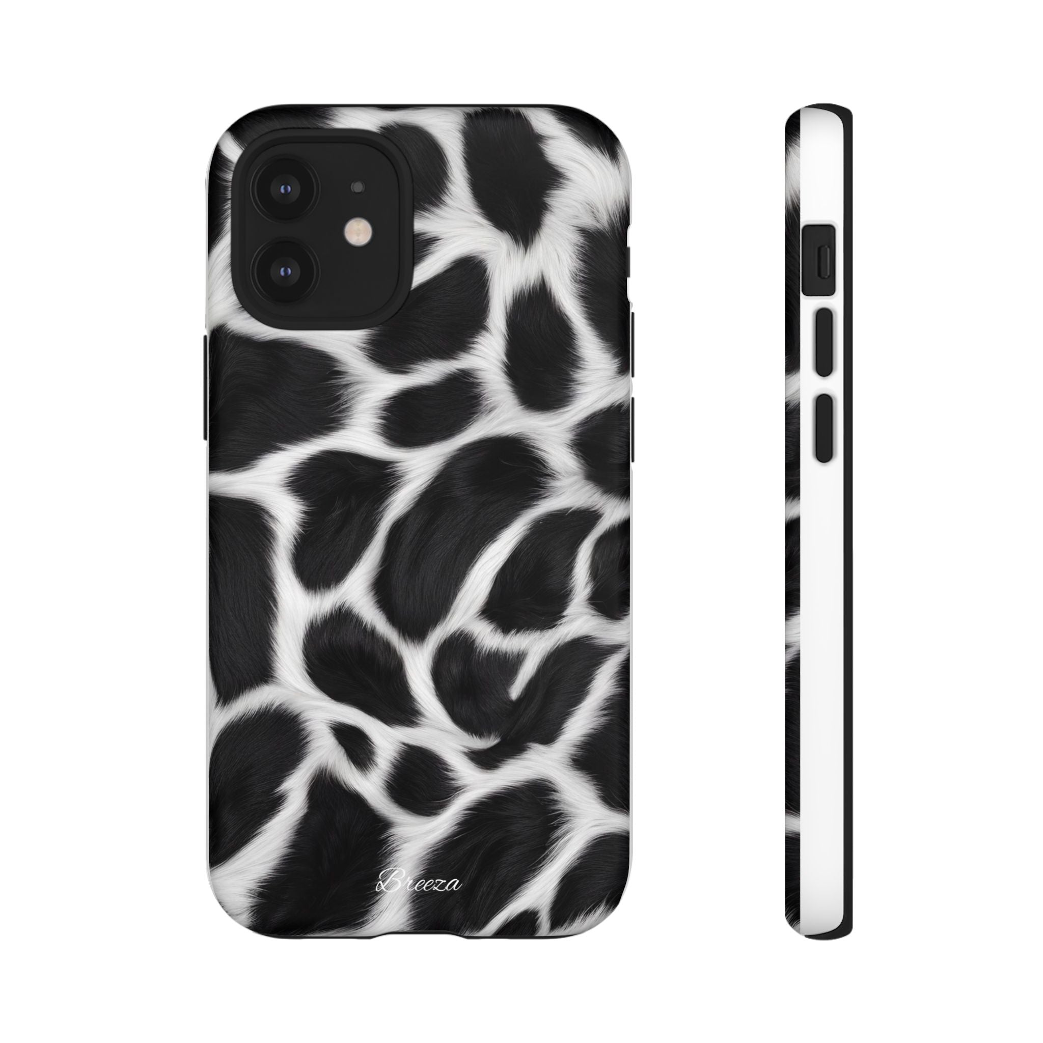 Furry Cow Print Phone Case