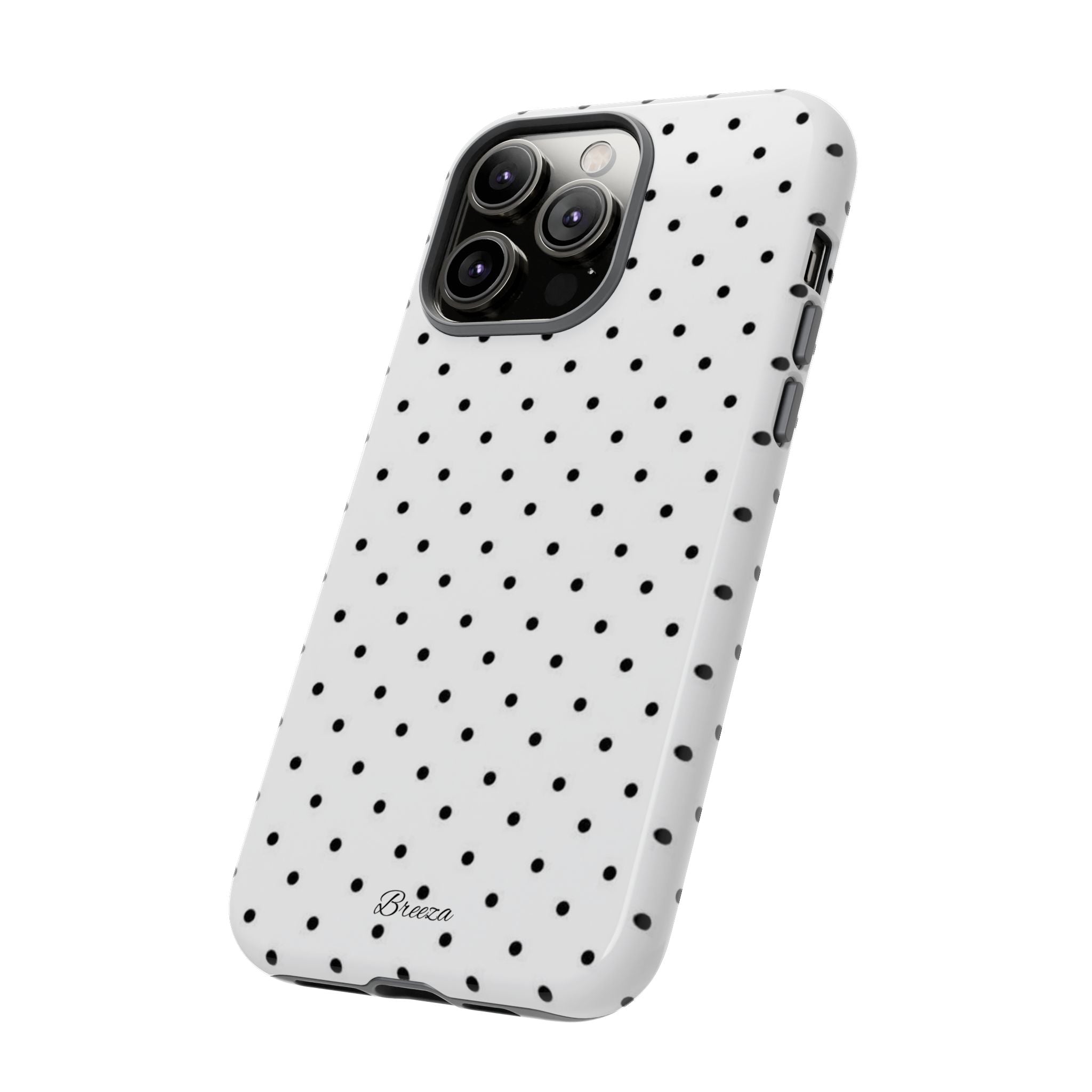 White & Black Polka Dot Phone Case