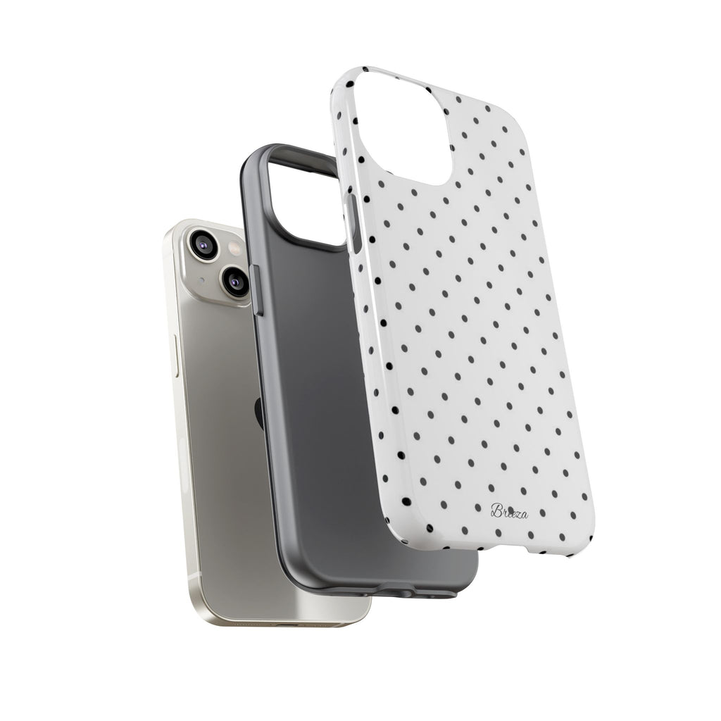 White & Black Polka Dot Phone Case