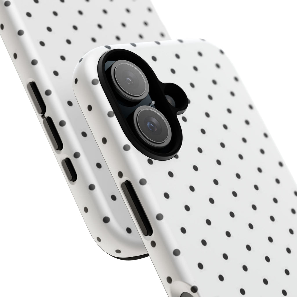 White & Black Polka Dot Phone Case