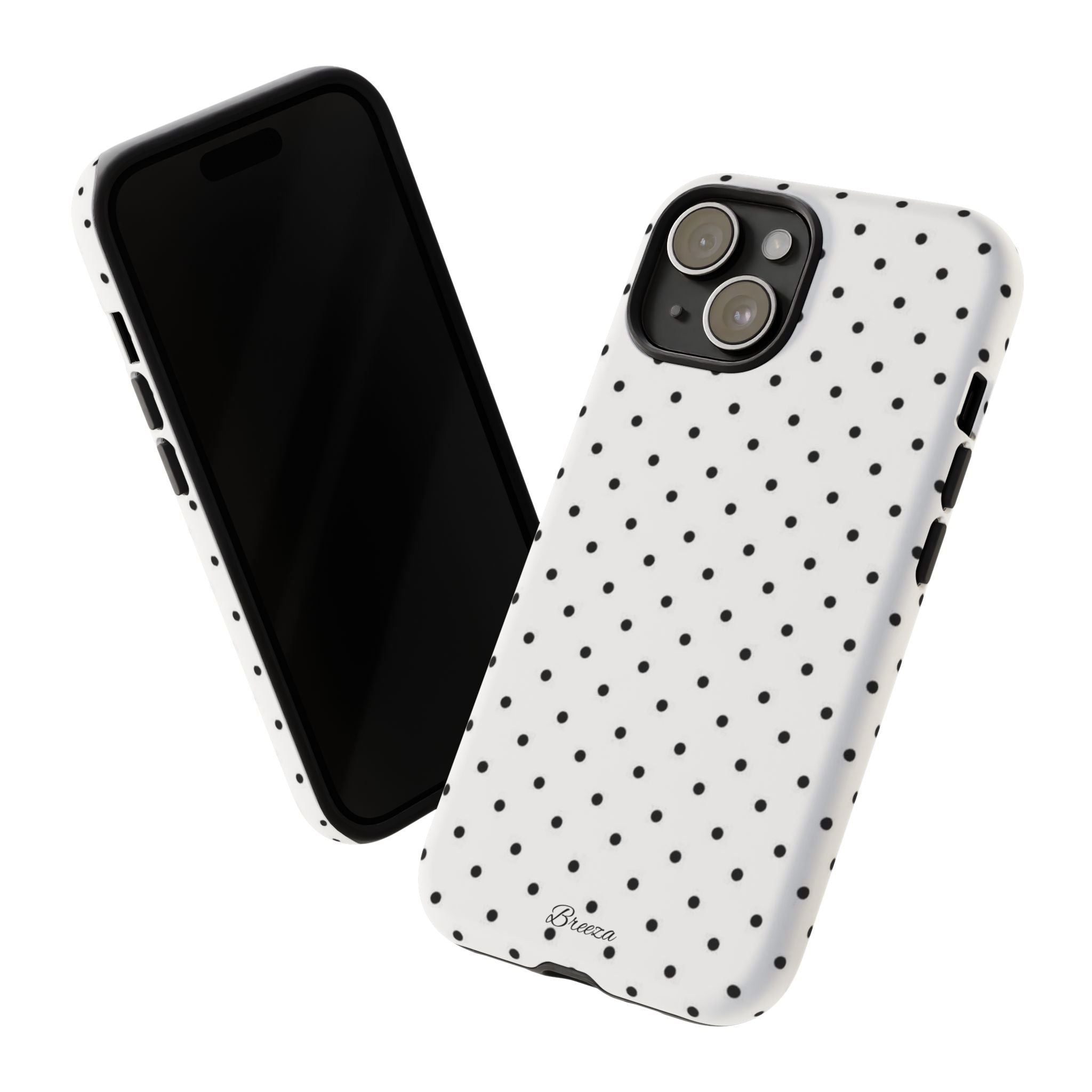 White & Black Polka Dot Phone Case