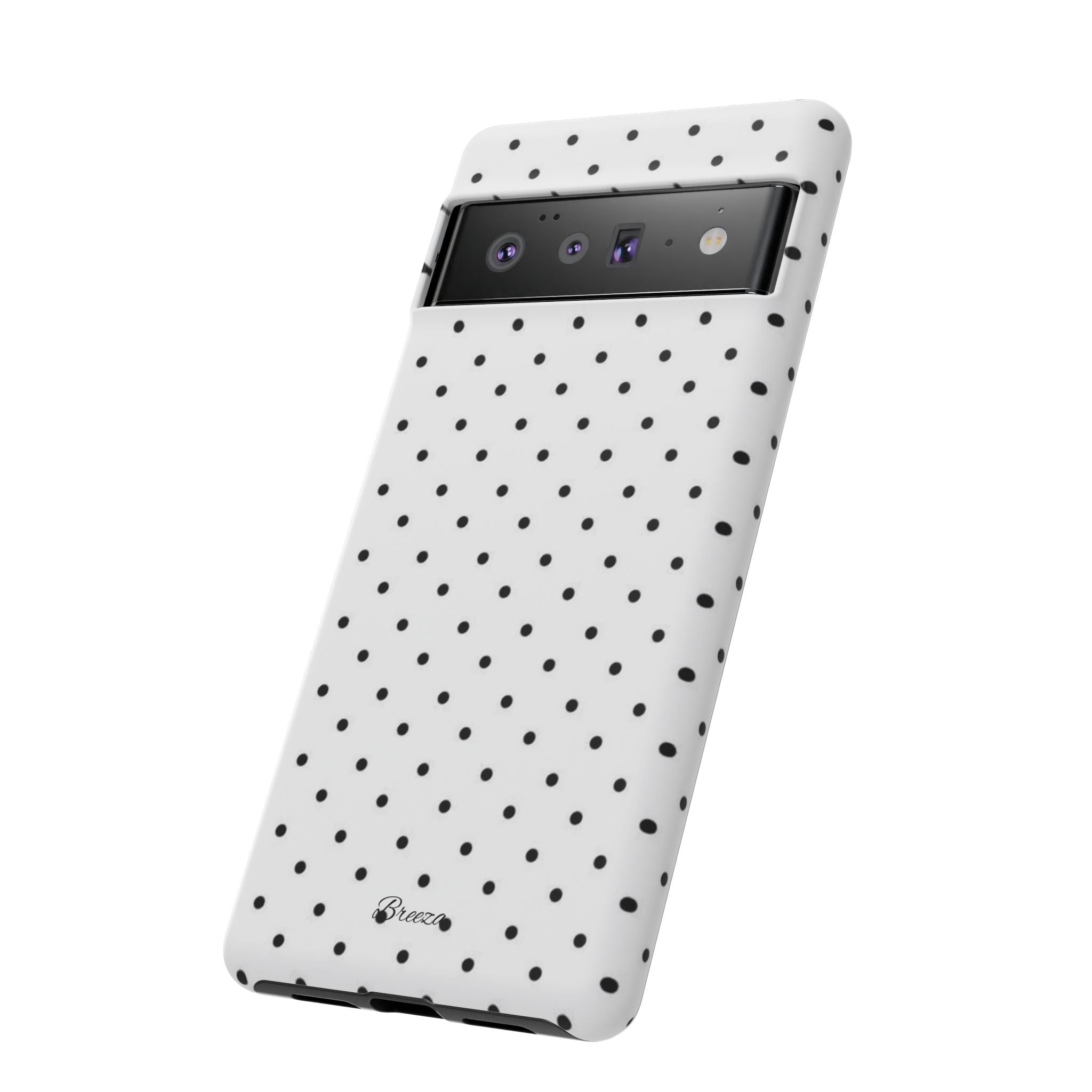 White & Black Polka Dot Phone Case
