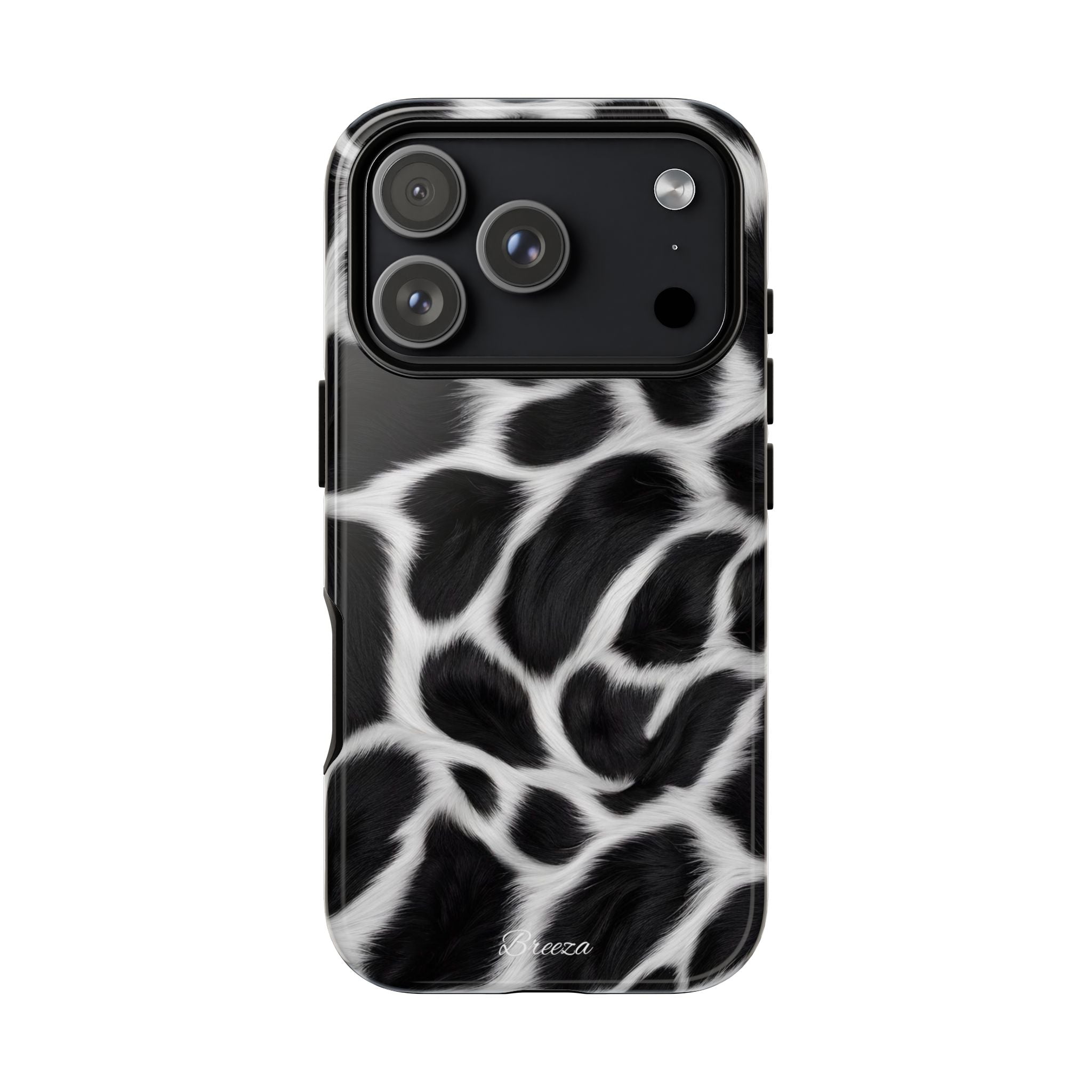 Furry Cow Print Phone Case