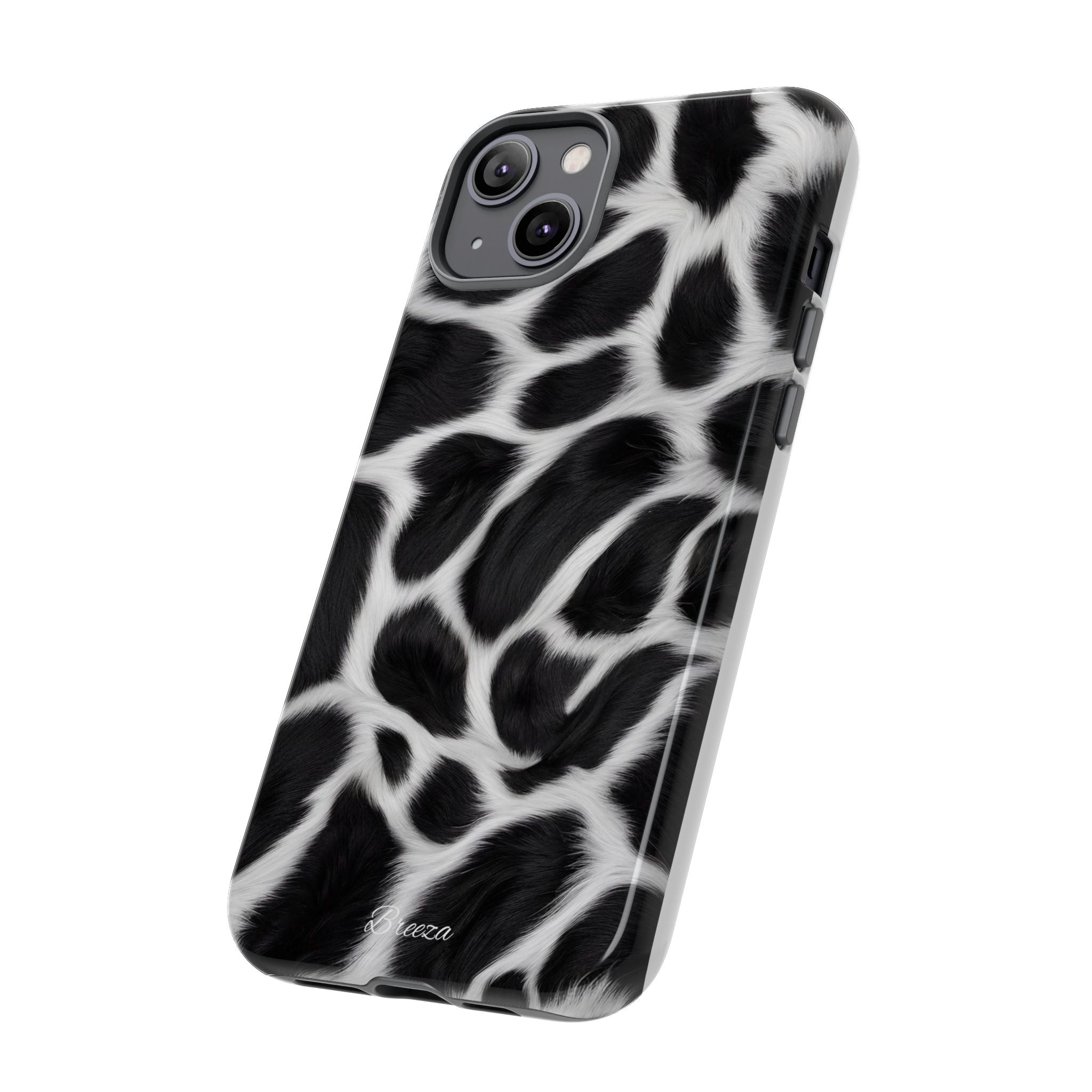Furry Cow Print Phone Case