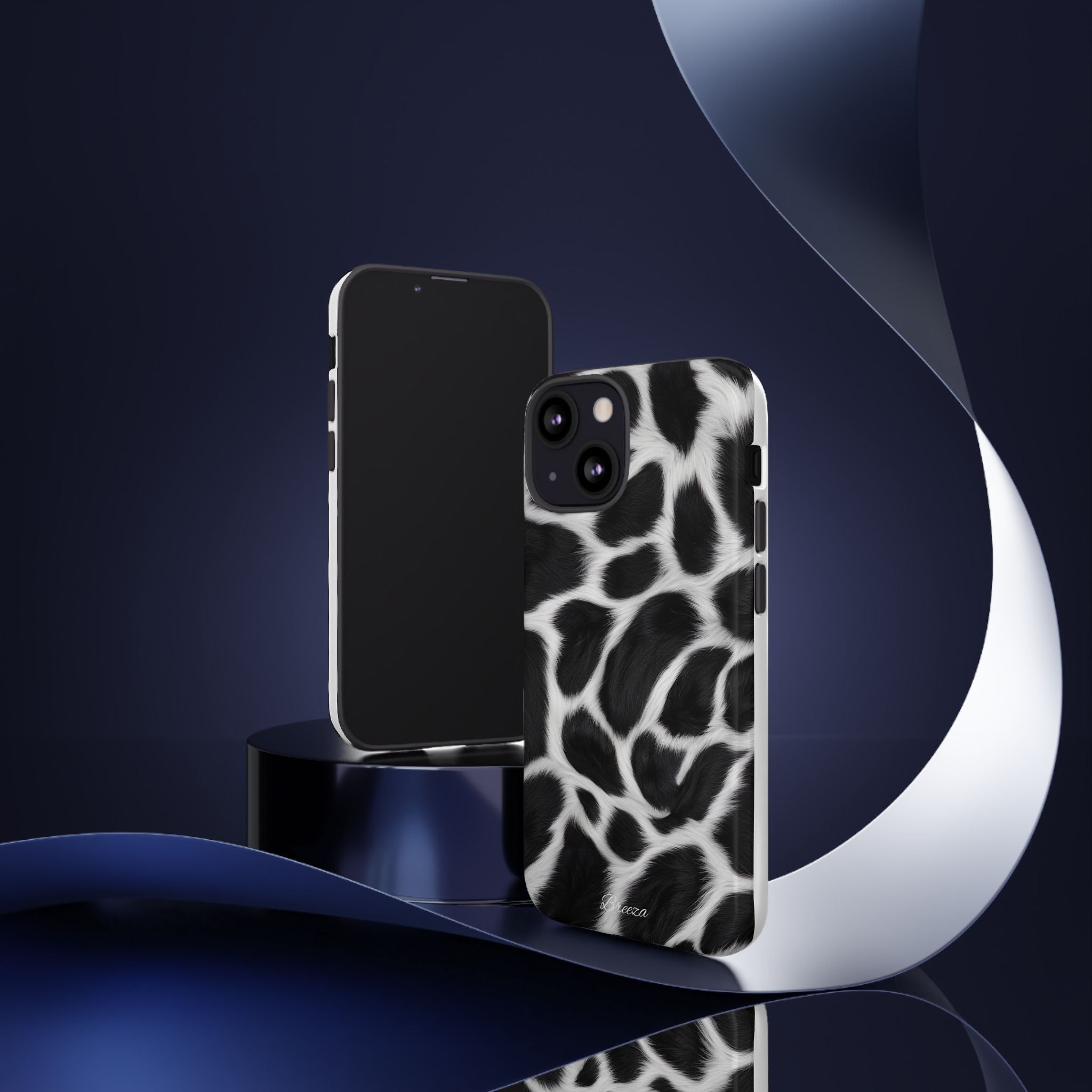 Furry Cow Print Phone Case